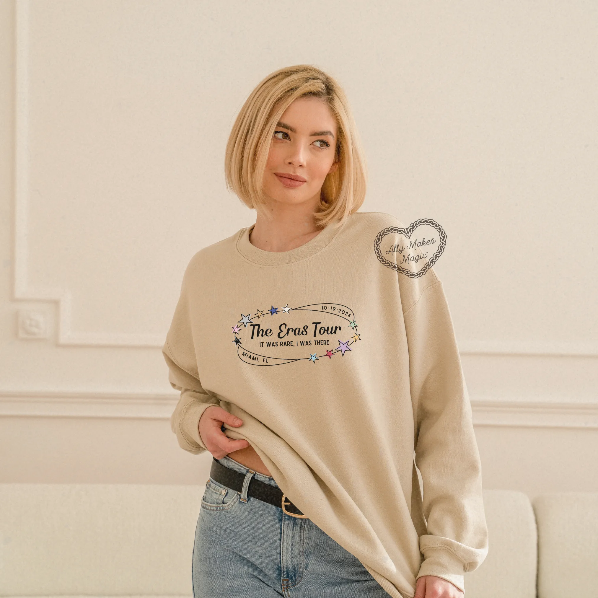 miami night 2 sweater | gildan *custom* sold by Ally Makes Magic product image thumbnail 4