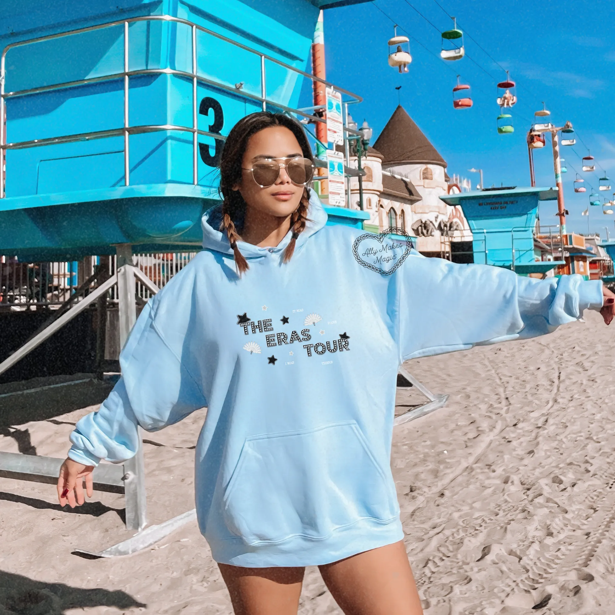 miami night 2 hoodie *custom* sold by Ally Makes Magic product image thumbnail 2