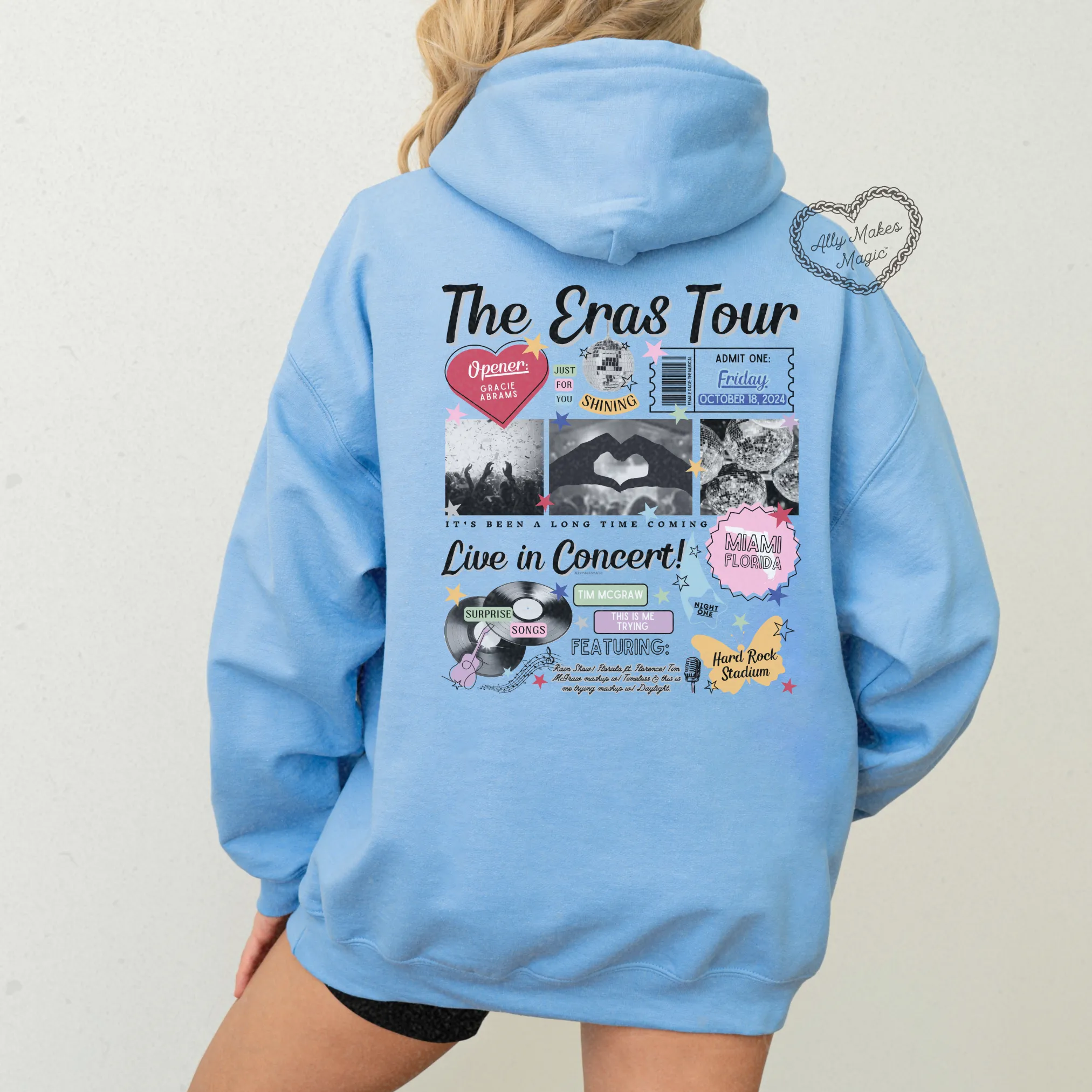 miami night 1 hoodie *custom* sold by Ally Makes Magic product image thumbnail 3