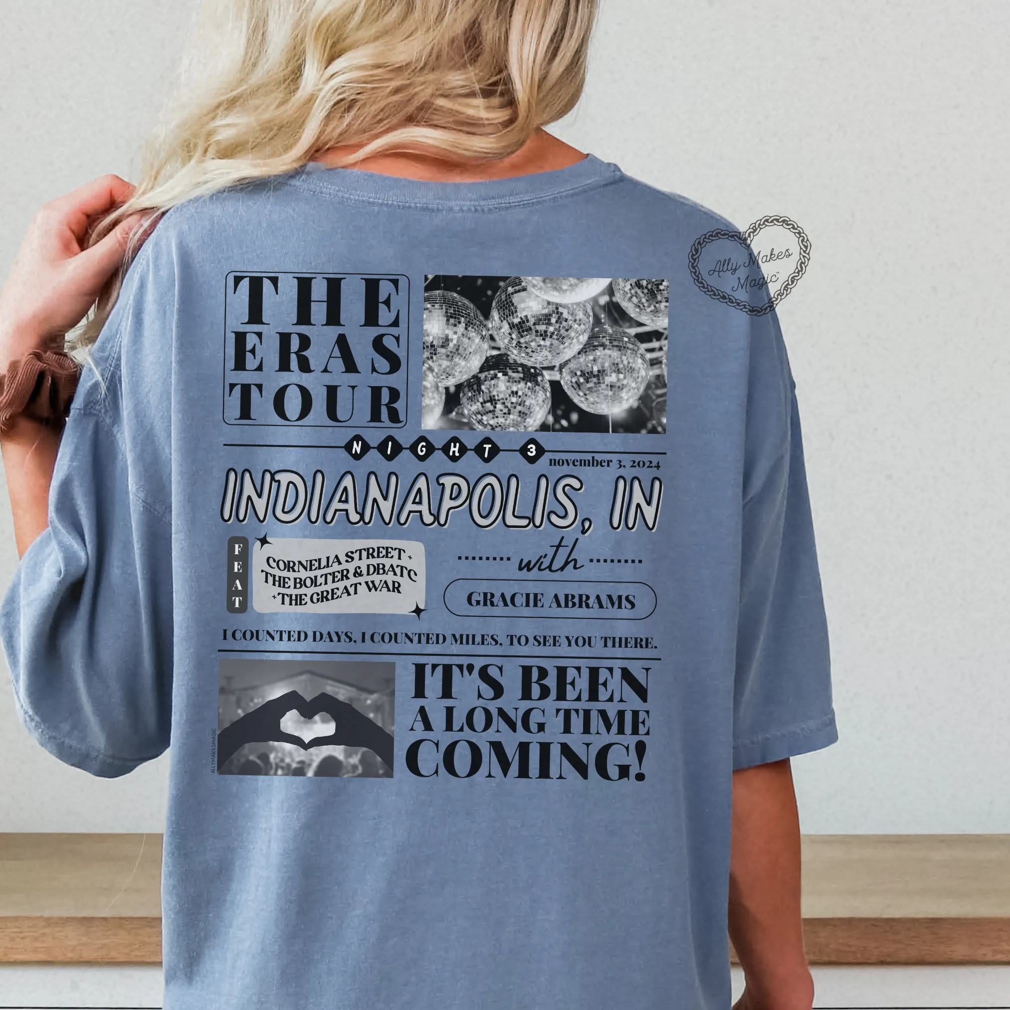 indianapolis night 3 tee | comfort colors *custom* sold by Ally Makes Magic product image thumbnail 5