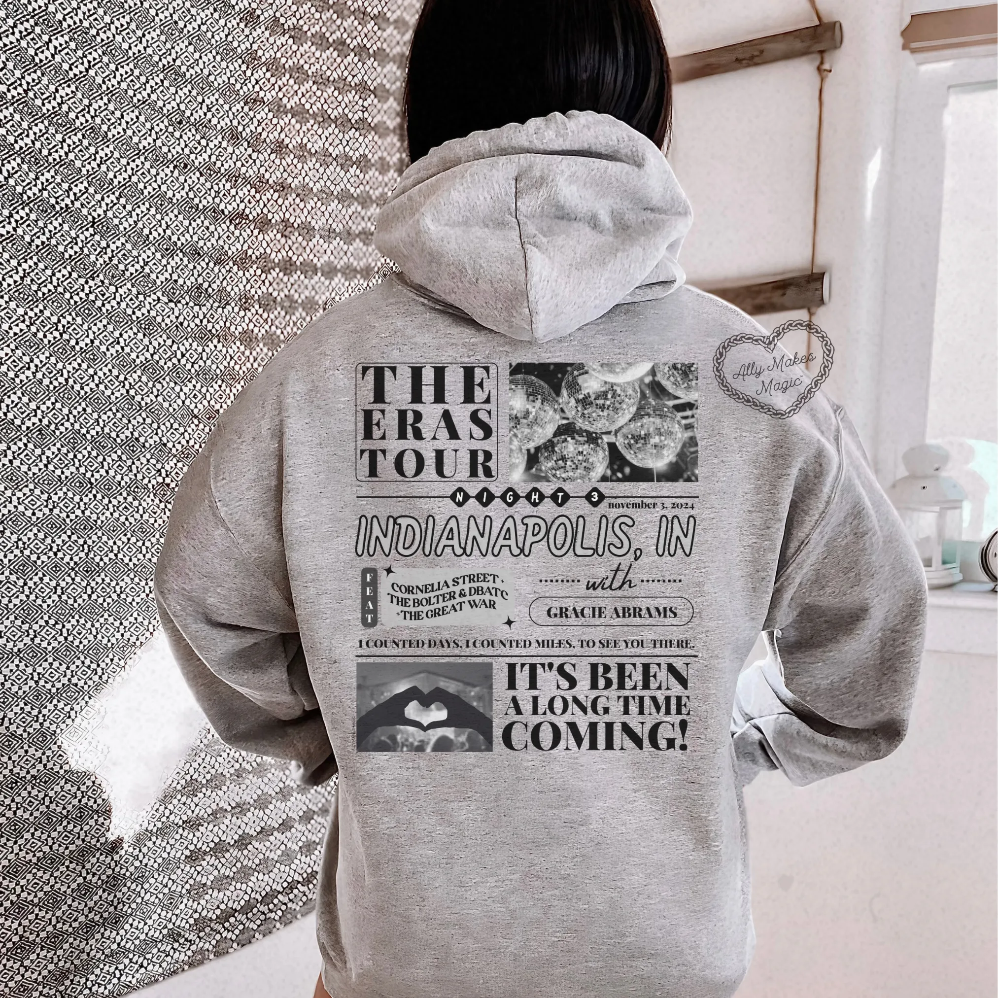 indianapolis night 3 hoodie *custom* sold by Ally Makes Magic product image thumbnail 5