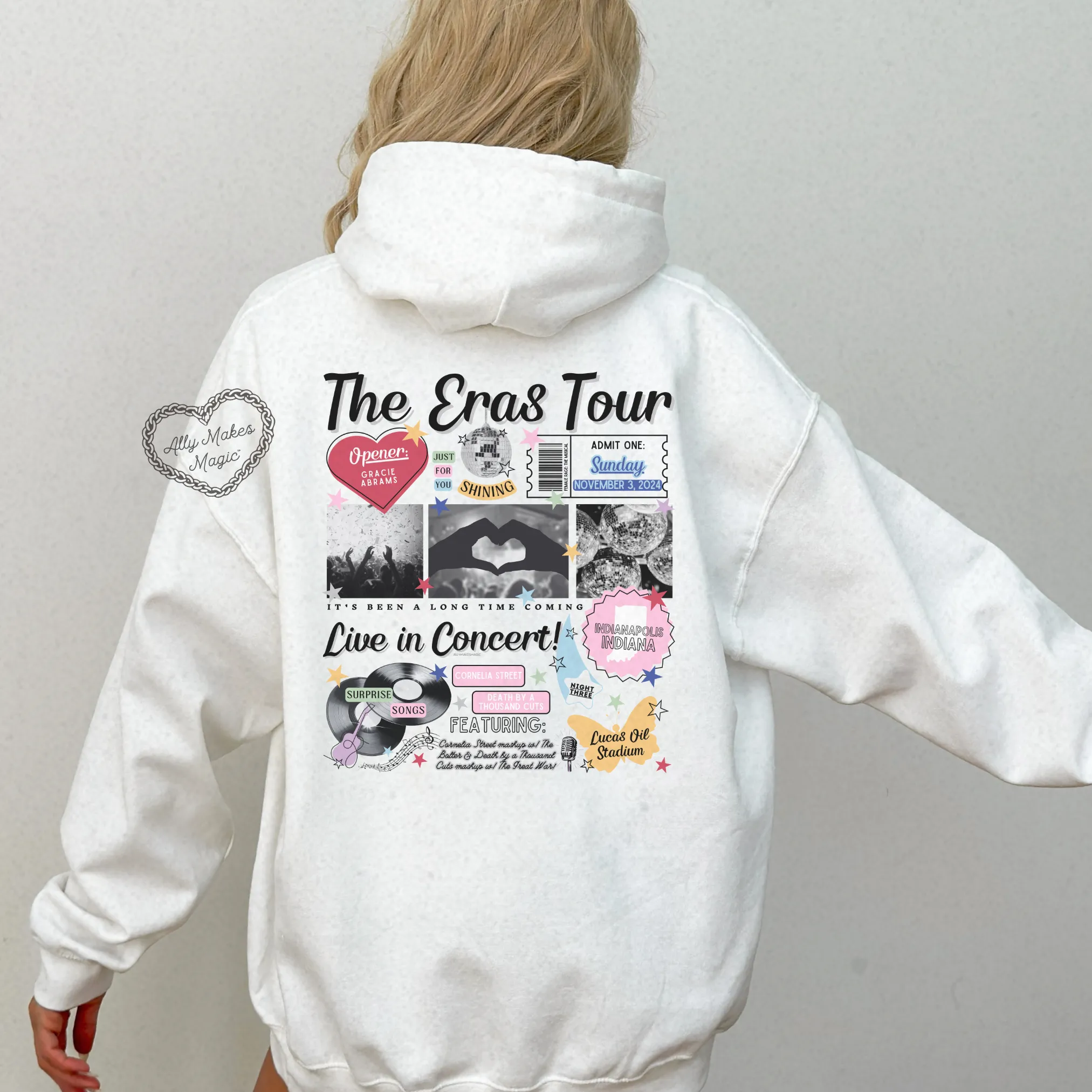 indianapolis night 3 hoodie *custom* sold by Ally Makes Magic product image thumbnail 3