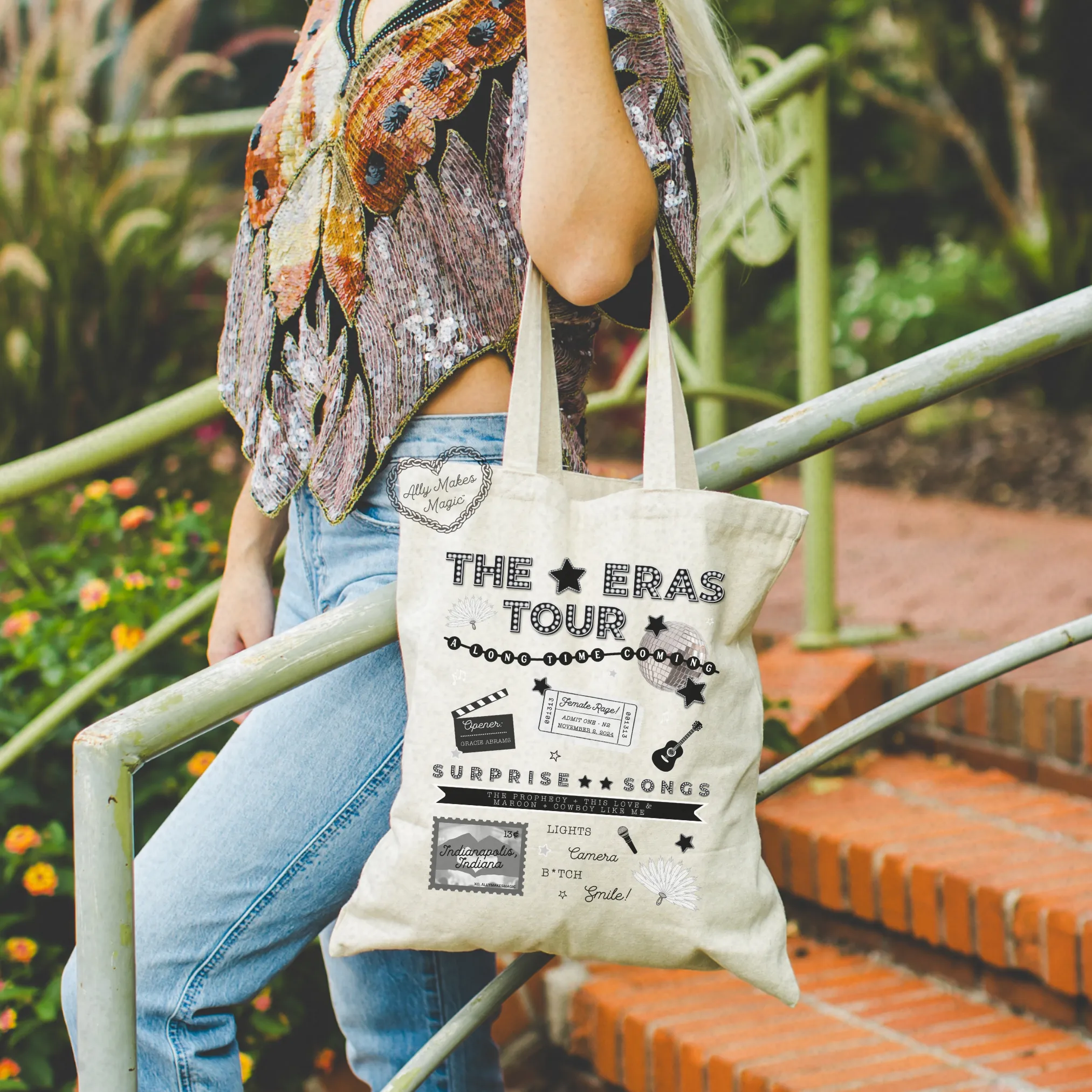 indianapolis night 2 tote bag *custom* sold by Ally Makes Magic