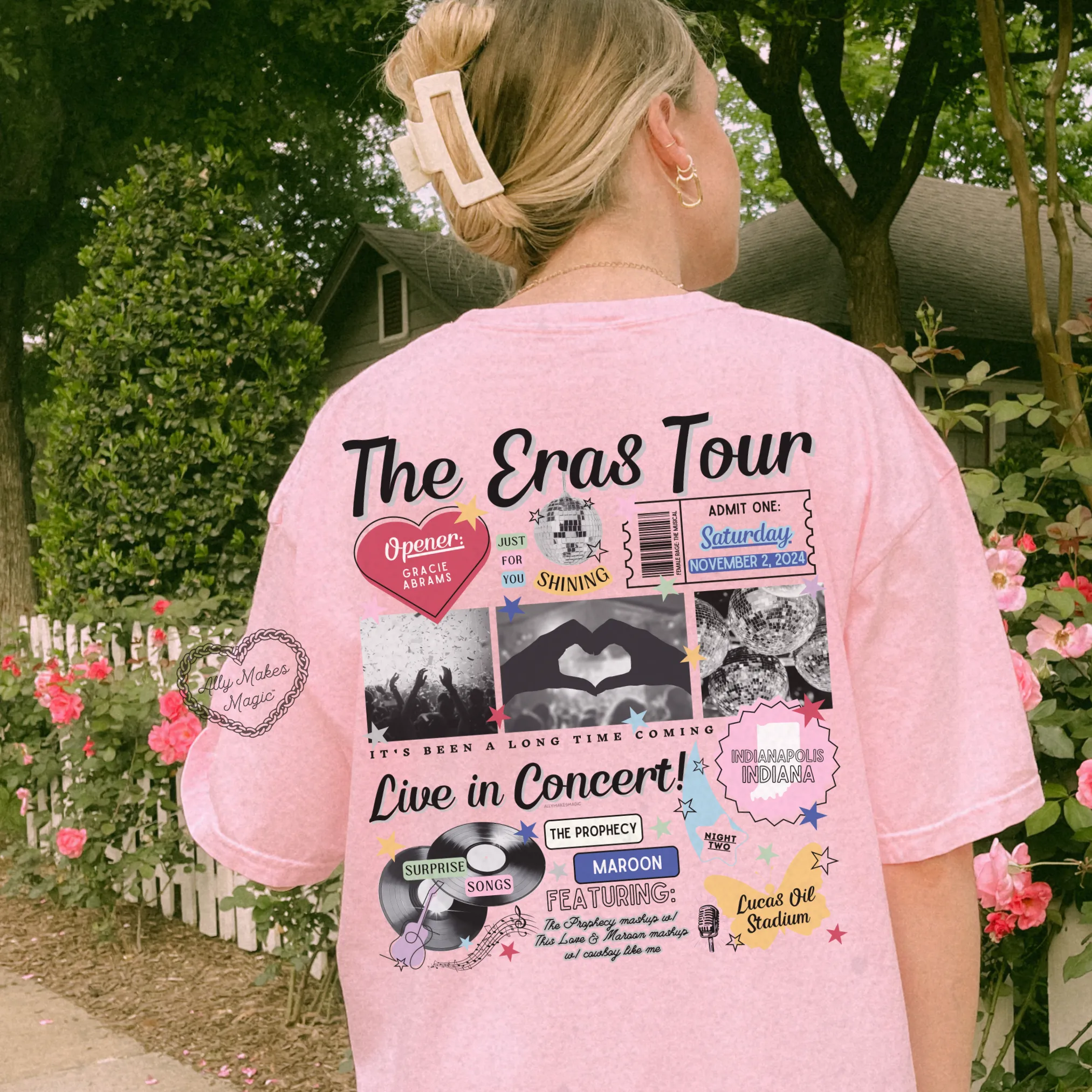 indianapolis night 2 tee | comfort colors *custom* sold by Ally Makes Magic product image thumbnail 3