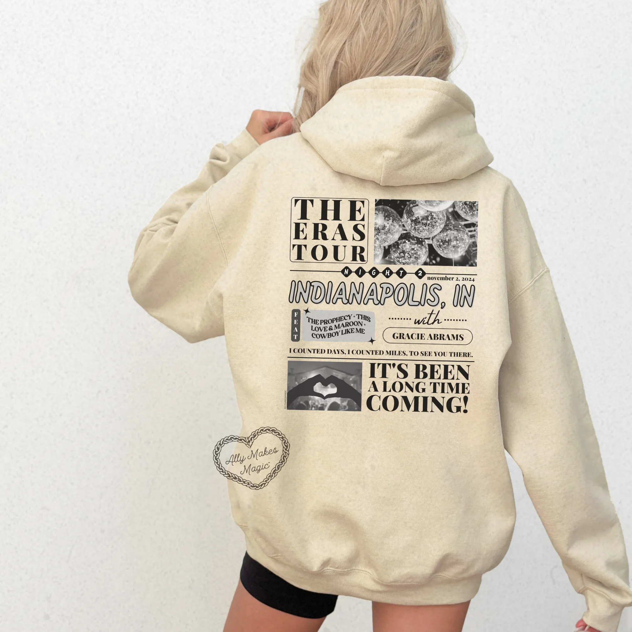 indianapolis night 2 hoodie *custom* sold by Ally Makes Magic product image thumbnail 5