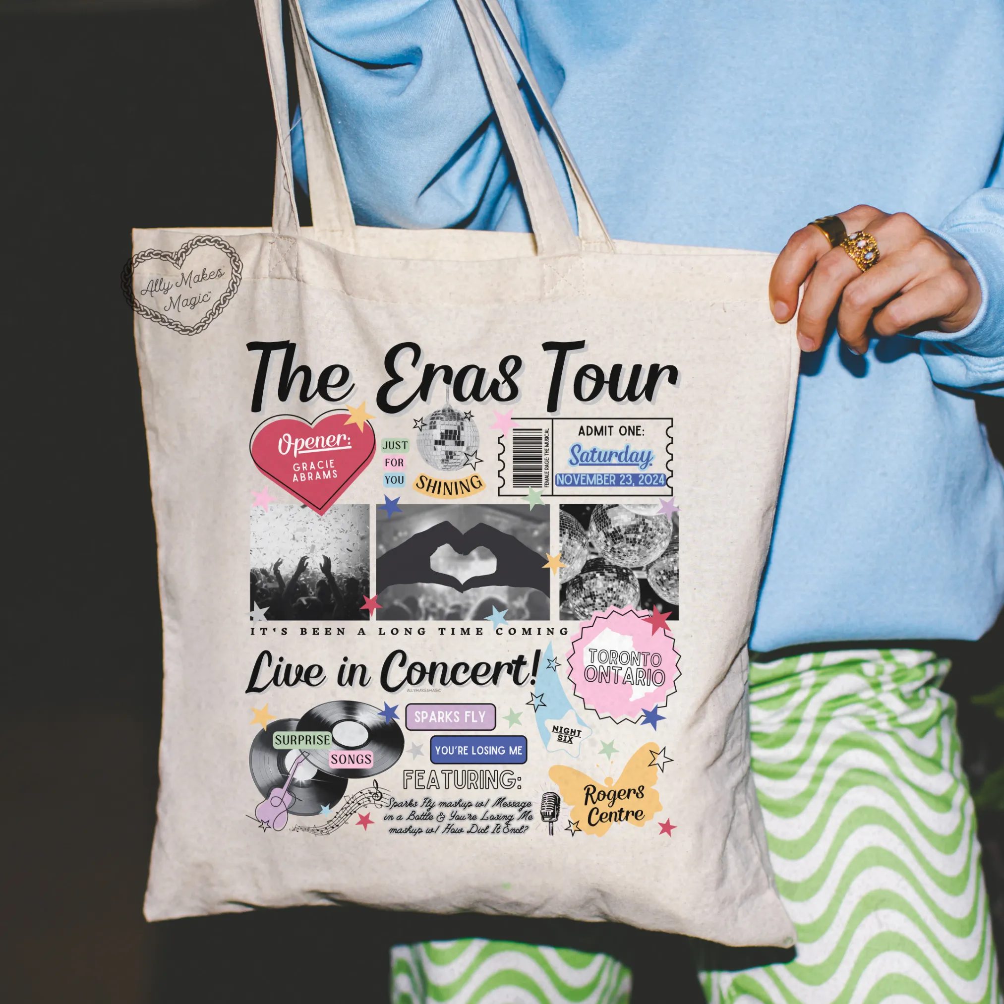 toronto night 6 tote bag *custom* sold by Ally Makes Magic product image thumbnail 3