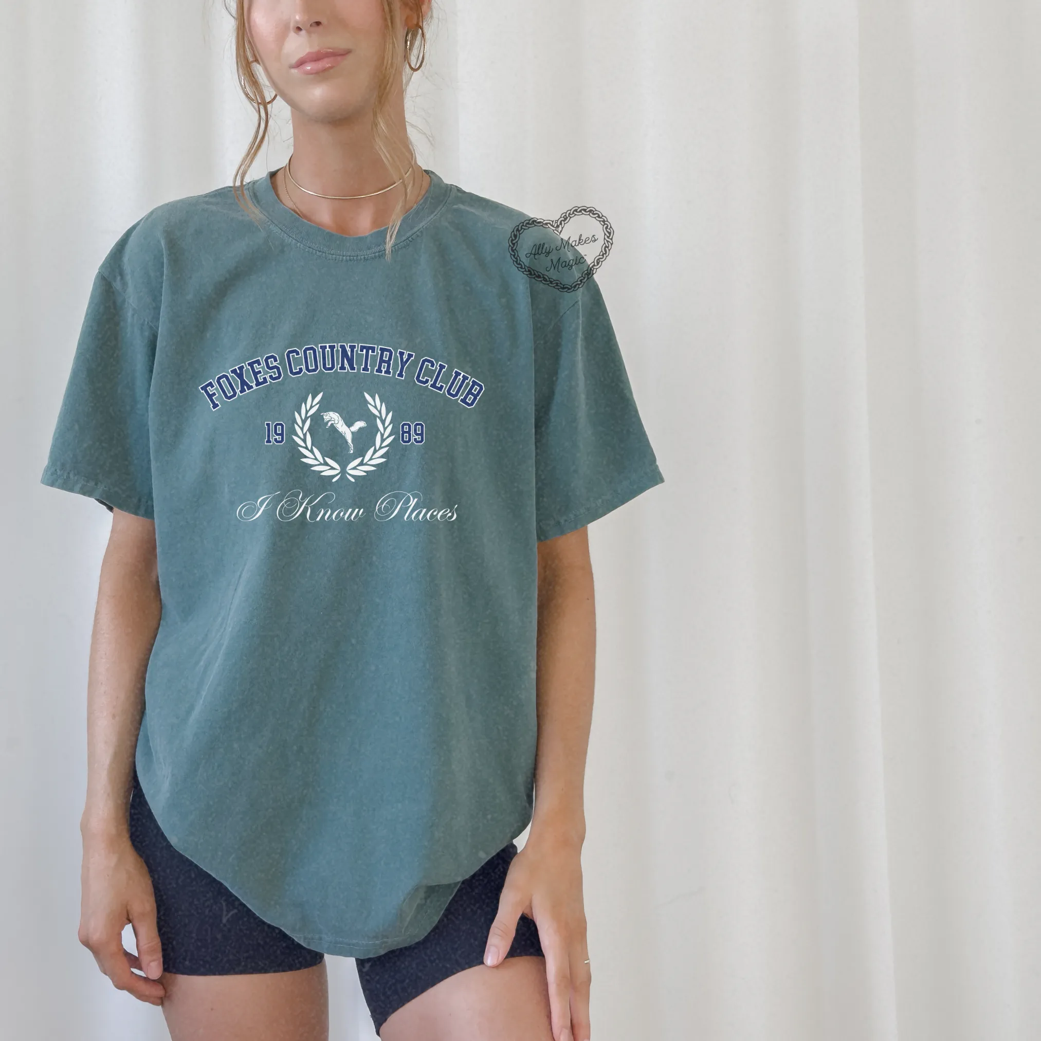 foxes country club tee sold by Ally Makes Magic