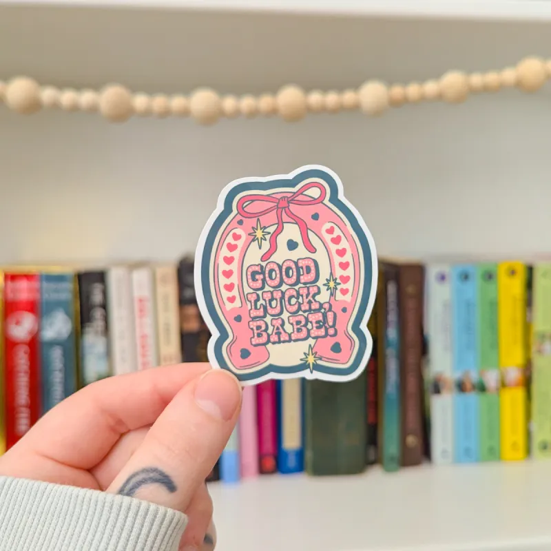 good luck babe sticker sold by Ally Makes Magic