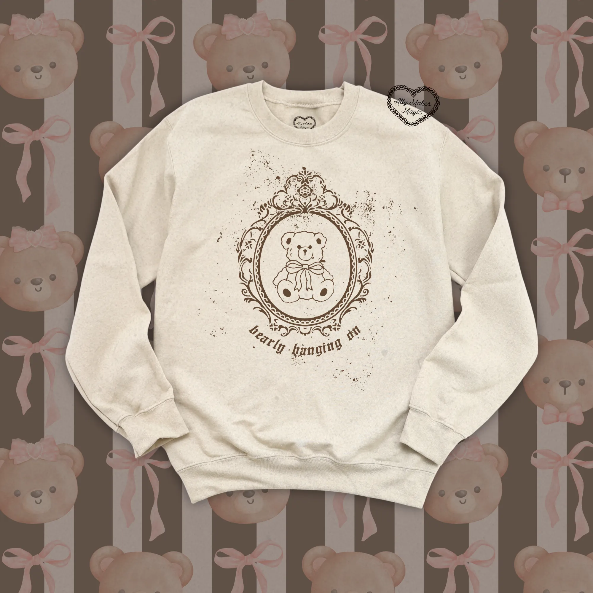 bearly hanging on sweater sold by Ally Makes Magic