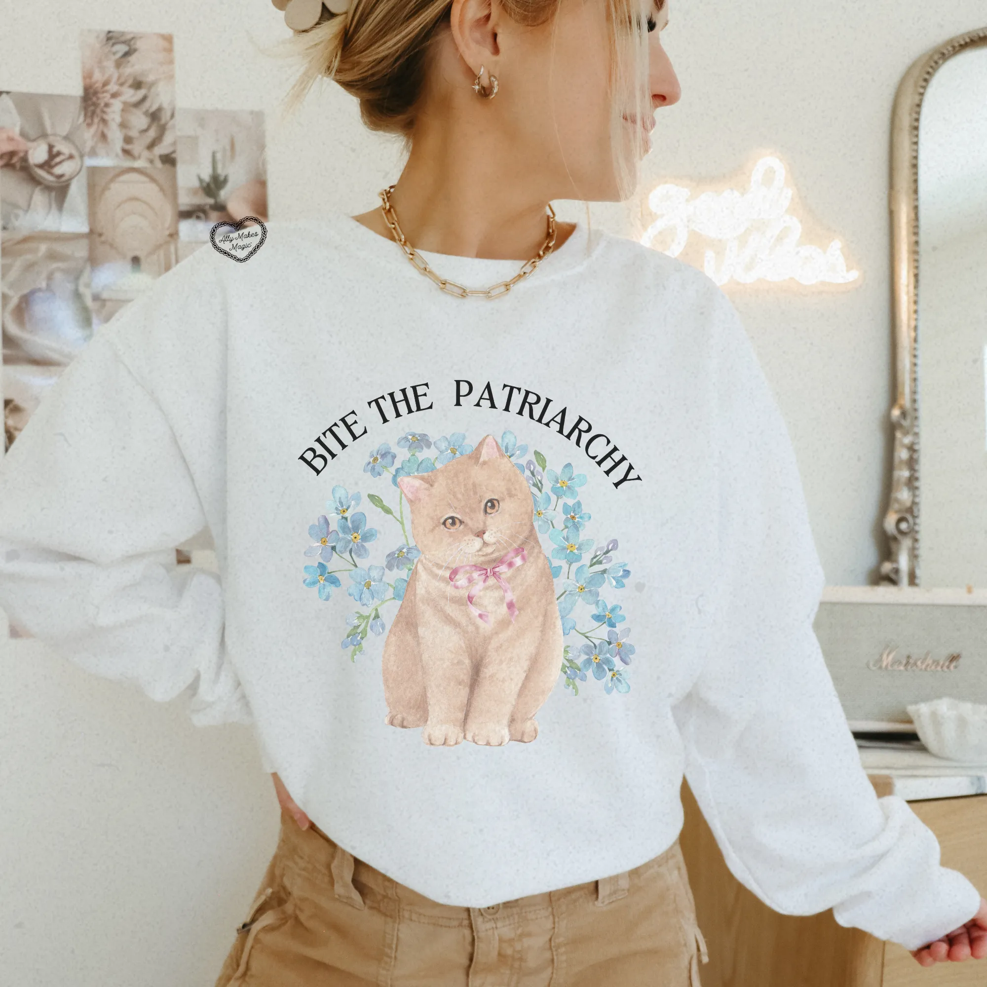 bite the patriarchy pullover sold by Ally Makes Magic product image thumbnail 2