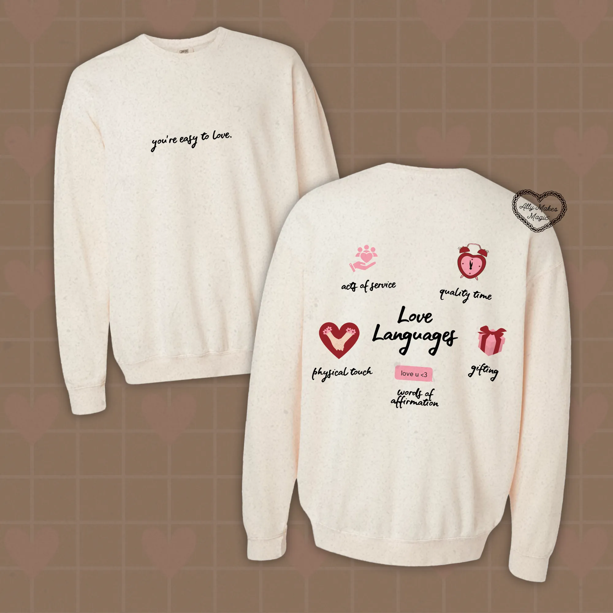 love languages crew sold by Ally Makes Magic product image thumbnail 3