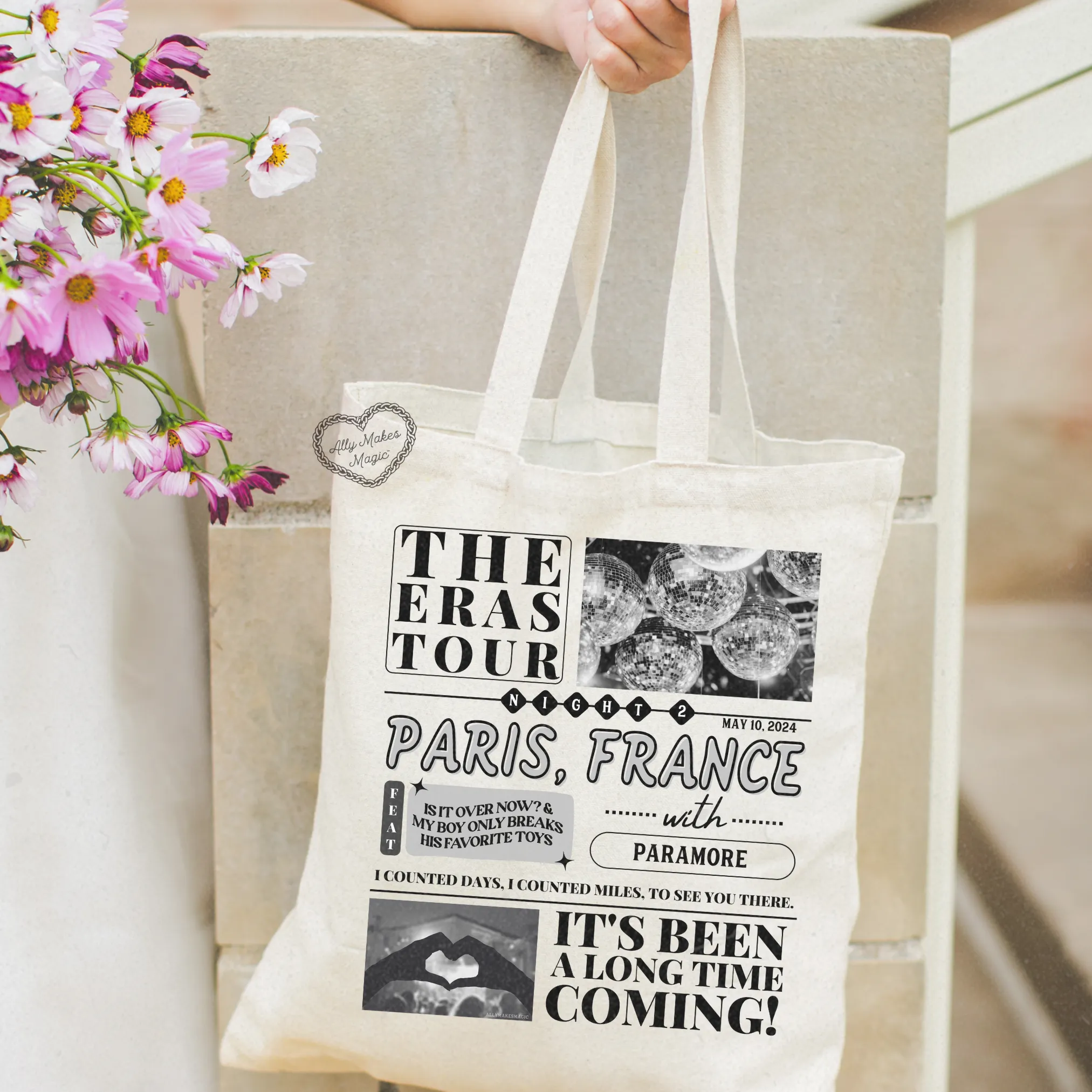 paris night 2 tote bag *custom* sold by Ally Makes Magic product image thumbnail 5