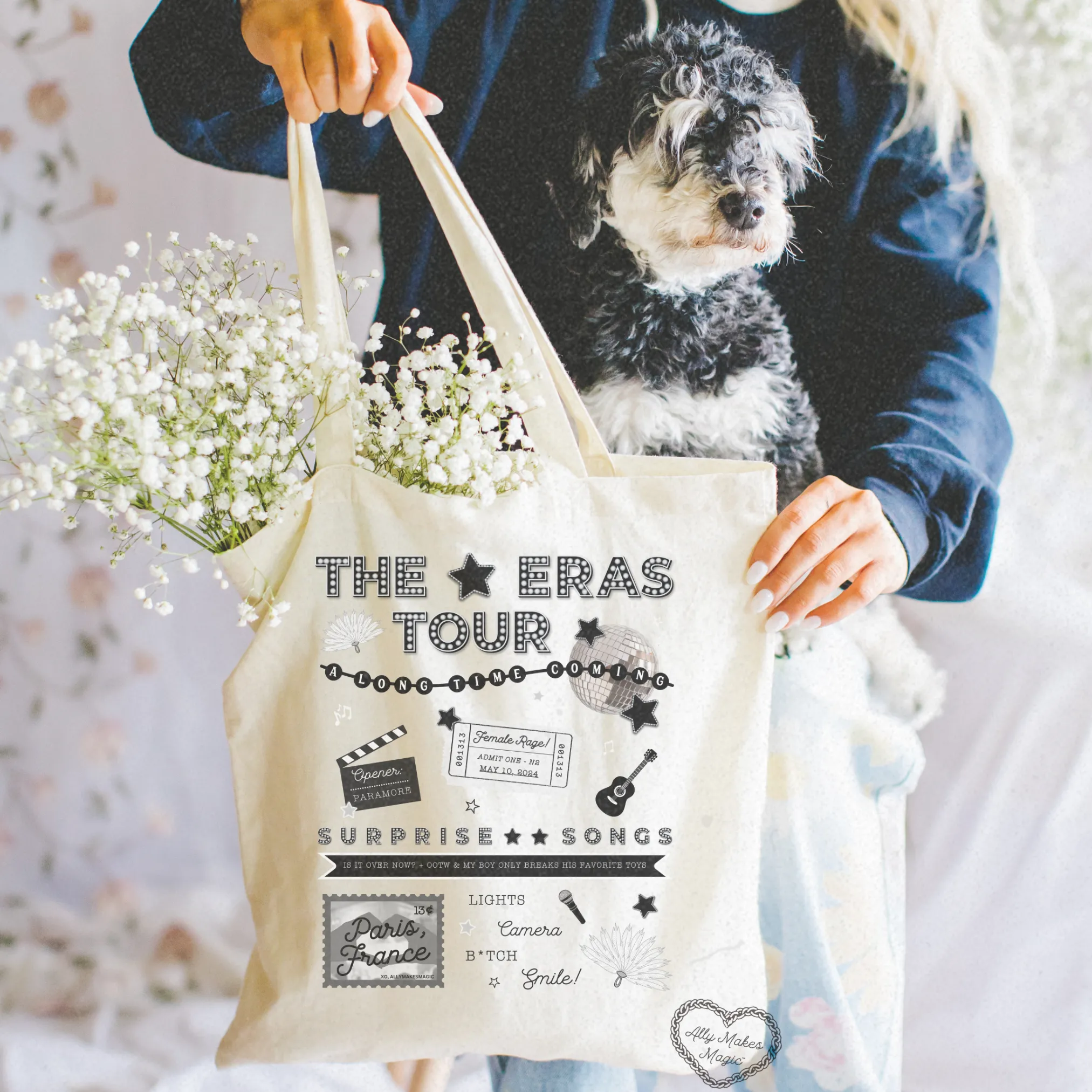 paris night 2 tote bag *custom* sold by Ally Makes Magic