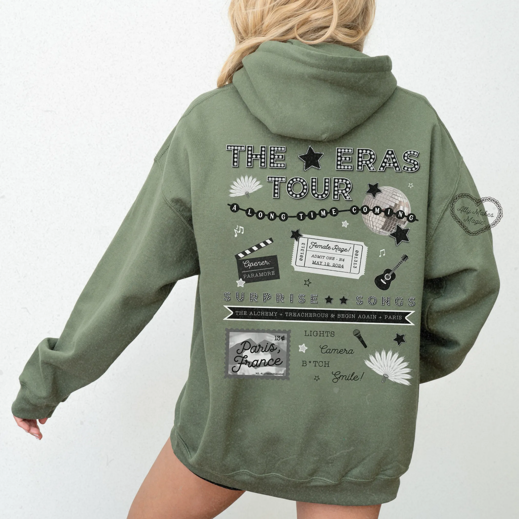 paris night 4 hoodie *custom* sold by Ally Makes Magic