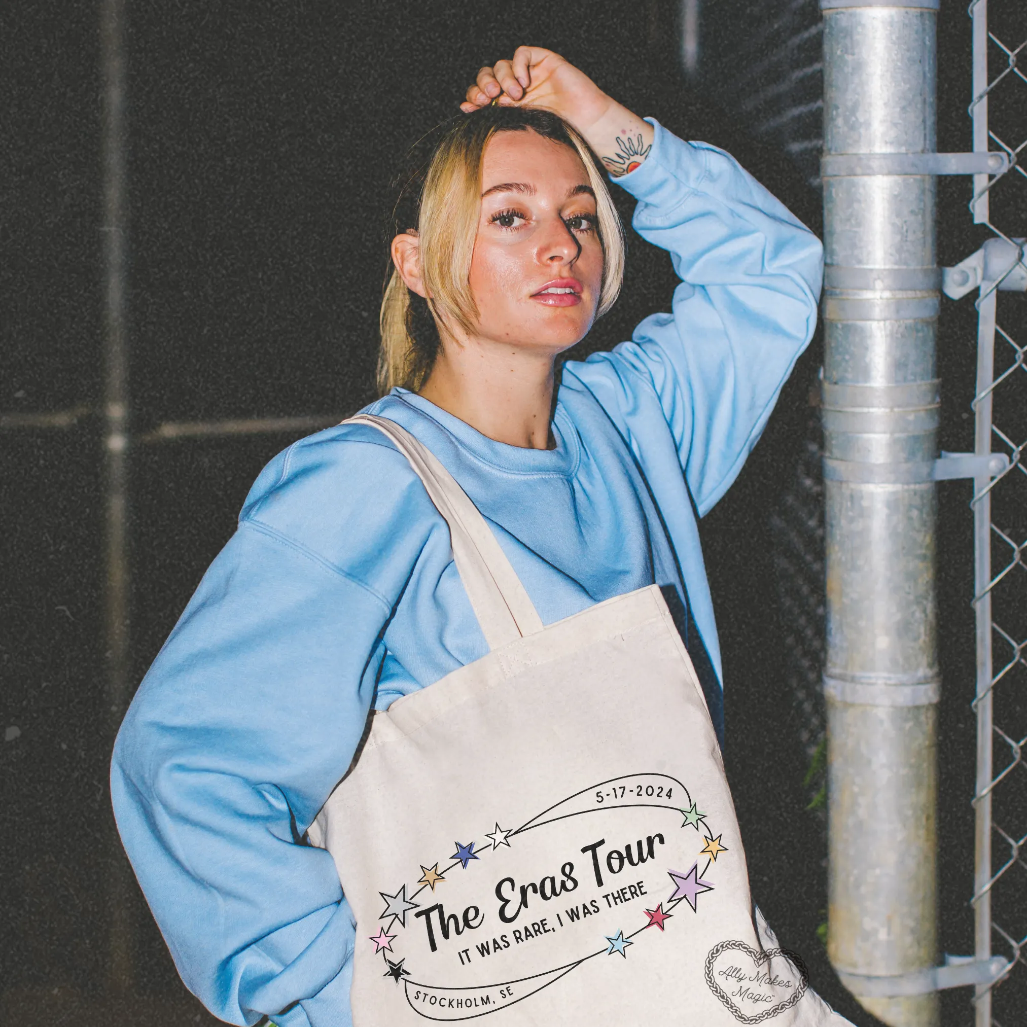 stockholm night 1 tote bag *custom* sold by Ally Makes Magic product image thumbnail 4