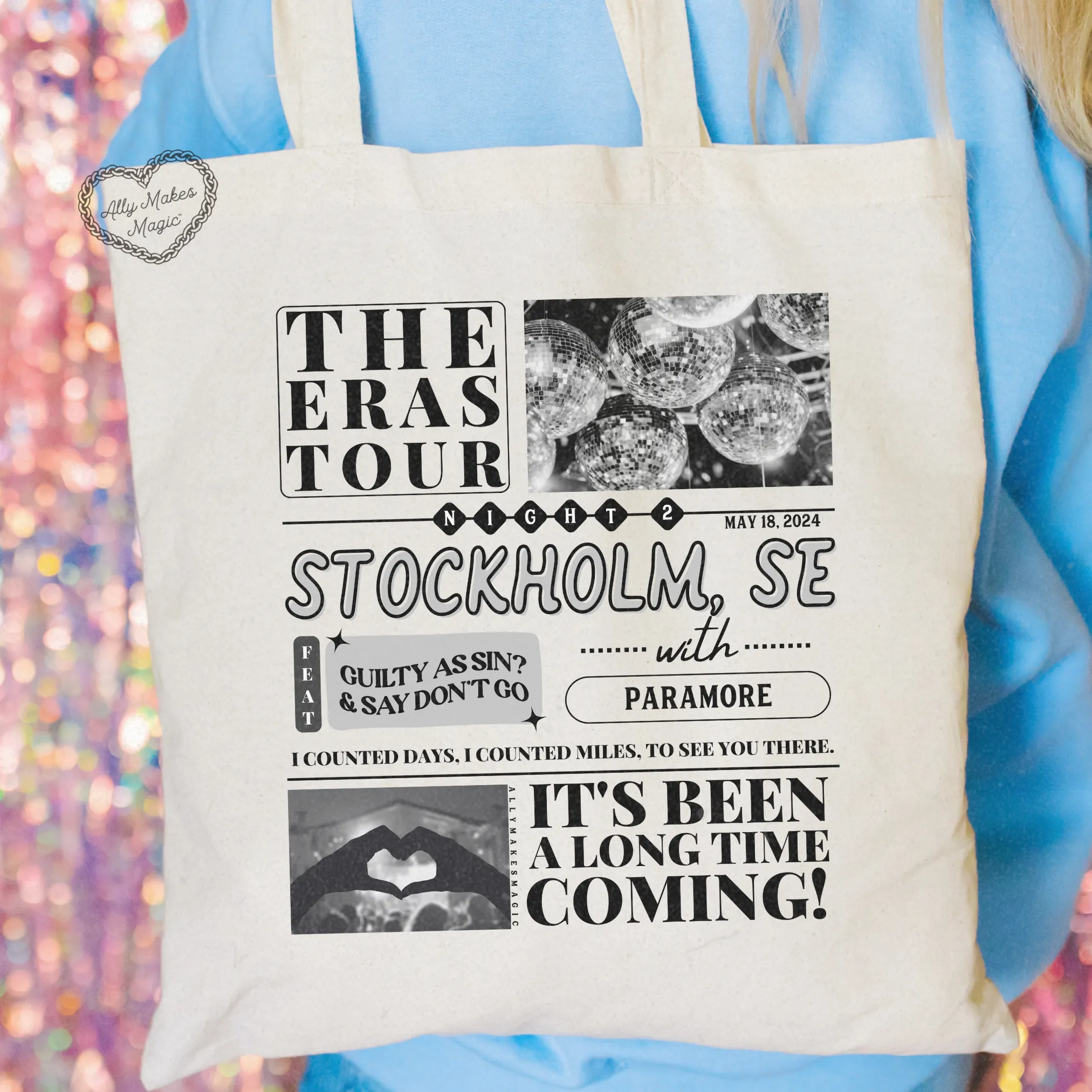 stockholm night 2 tote bag *custom* sold by Ally Makes Magic product image thumbnail 5