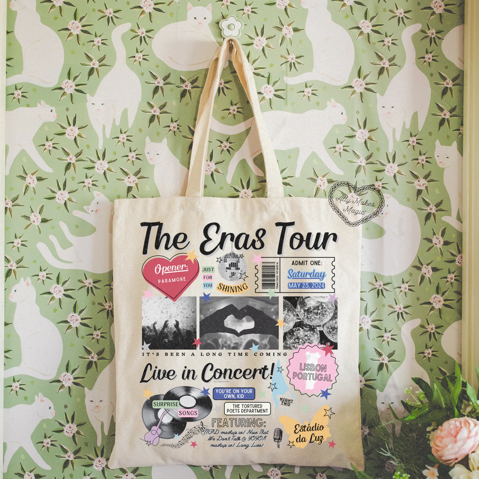 lisbon night 2 tote bag *custom* sold by Ally Makes Magic product image thumbnail 3