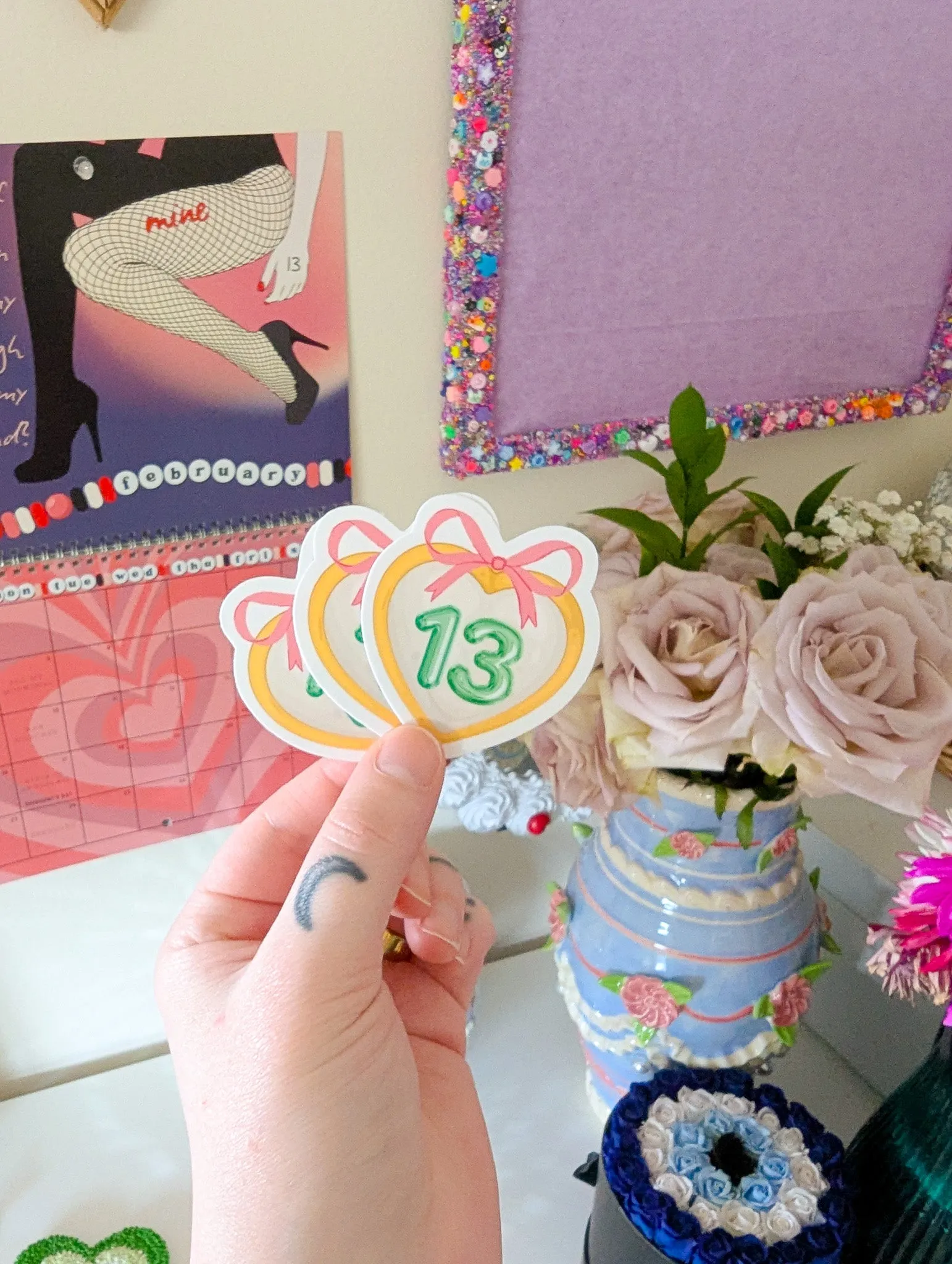 lucky 13 locket sticker sold by Ally Makes Magic product image thumbnail 4