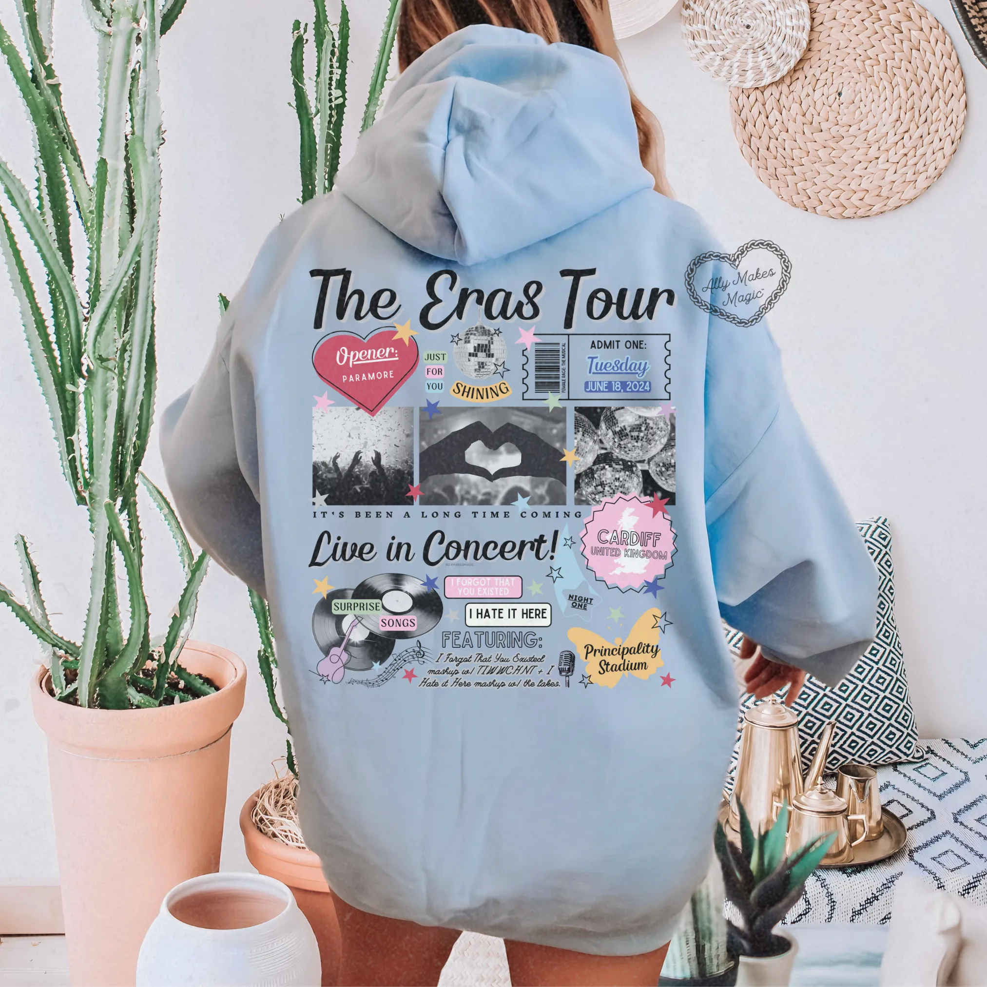 cardiff night 1 hoodie *custom* sold by Ally Makes Magic product image thumbnail 3