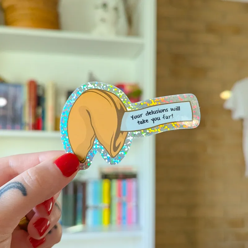 fortune cookie sticker sold by Ally Makes Magic