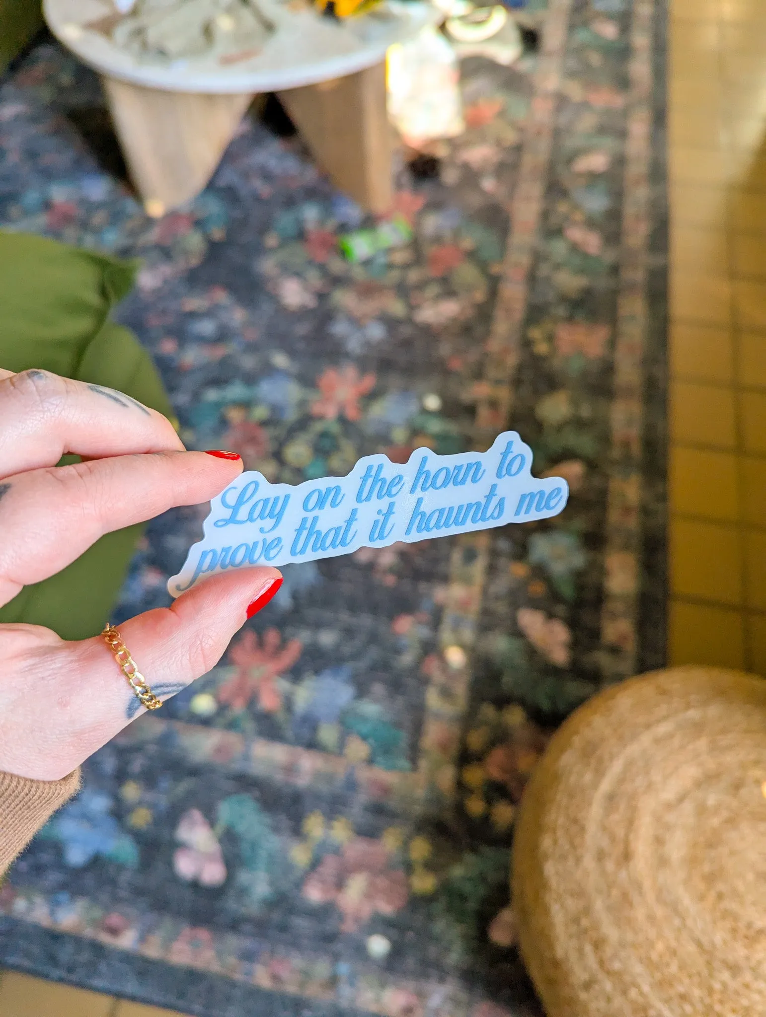 lay on the horn decal sold by Ally Makes Magic product image thumbnail 5