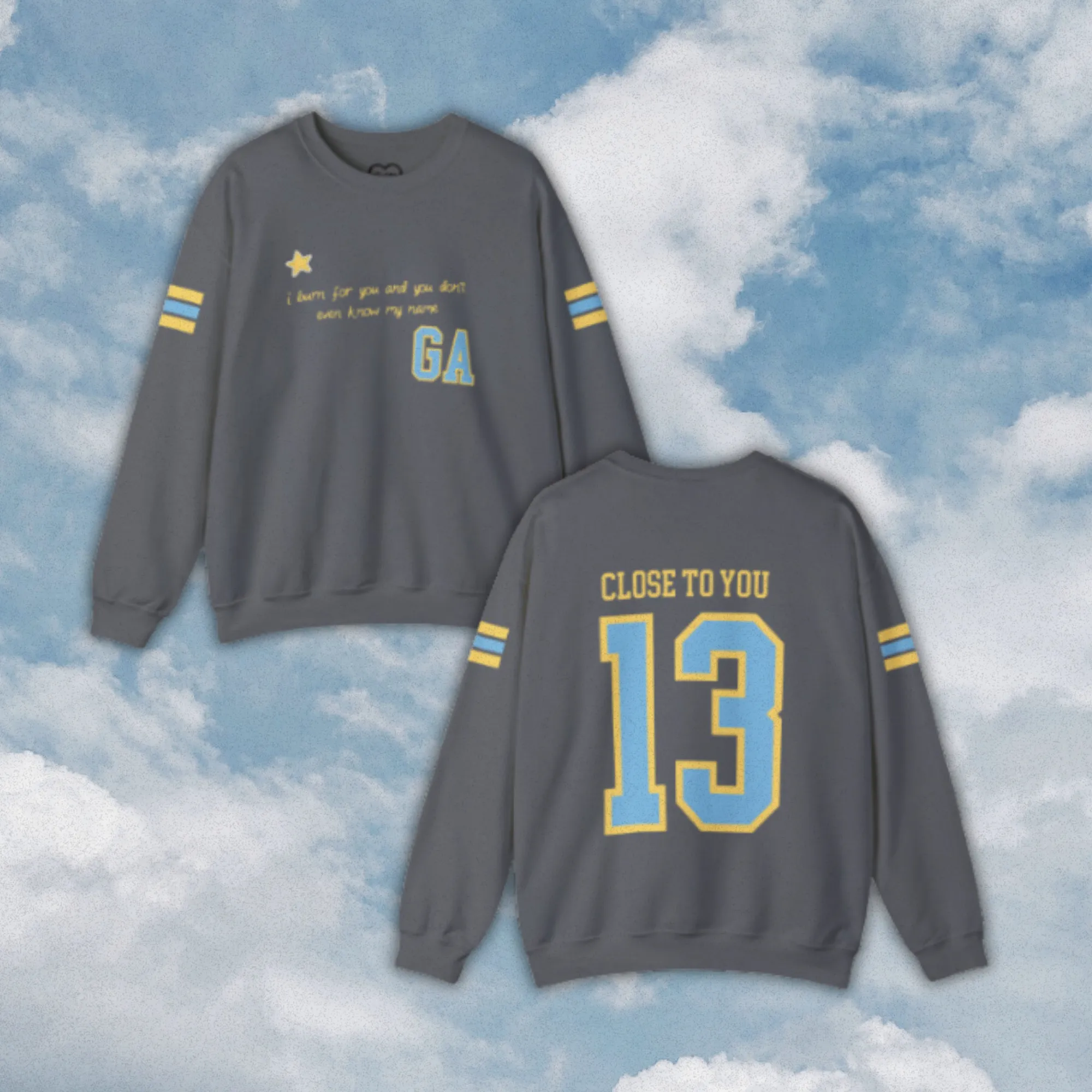 close to u varsity sweater sold by Ally Makes Magic product image thumbnail 2