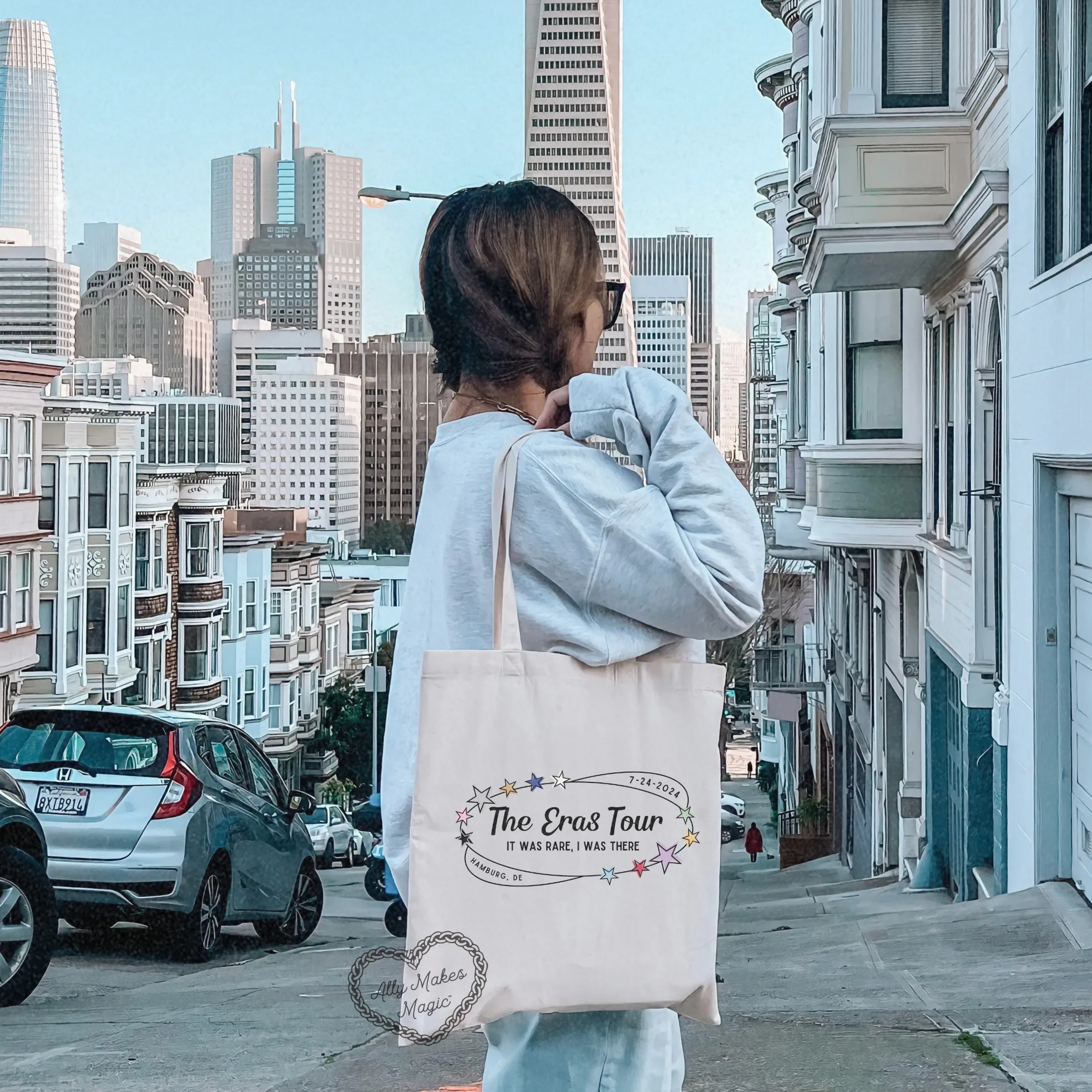 hamburg night 2 tote bag *custom* sold by Ally Makes Magic product image thumbnail 4