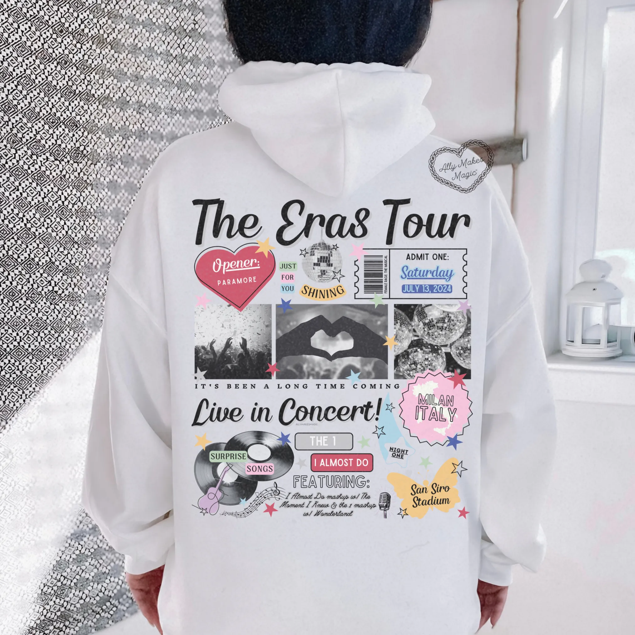 milan night 1 hoodie *custom* sold by Ally Makes Magic product image thumbnail 3