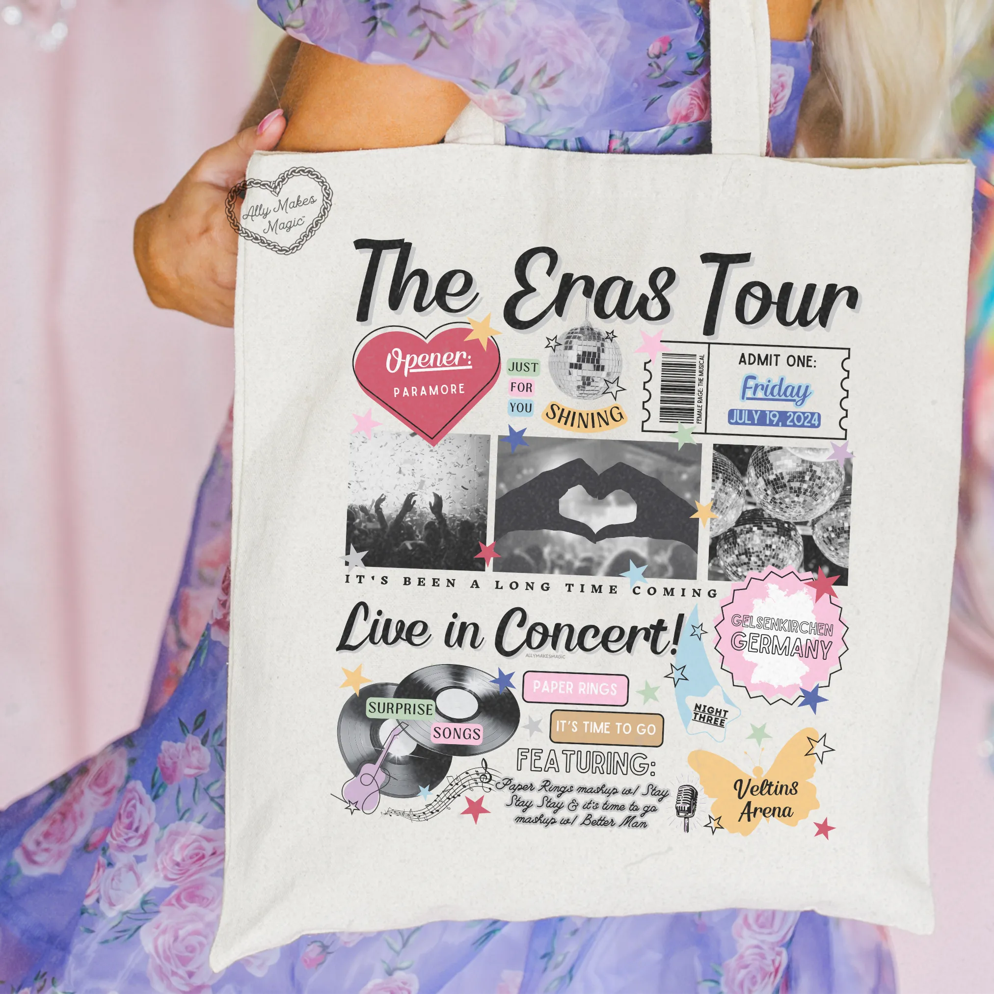 gelsenkirchen night 3 tote bag *custom* sold by Ally Makes Magic product image thumbnail 3