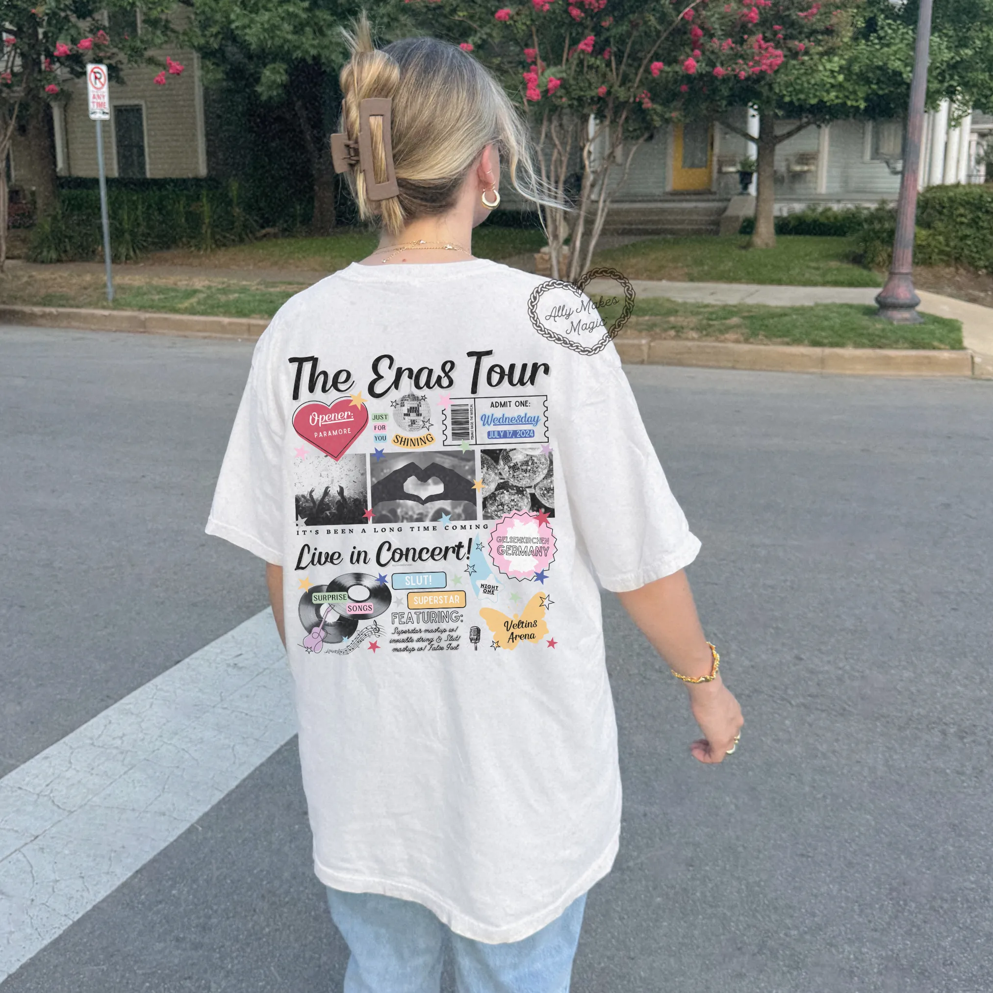 gelsenkirchen night 1 tee | comfort colors *custom* sold by Ally Makes Magic product image thumbnail 3