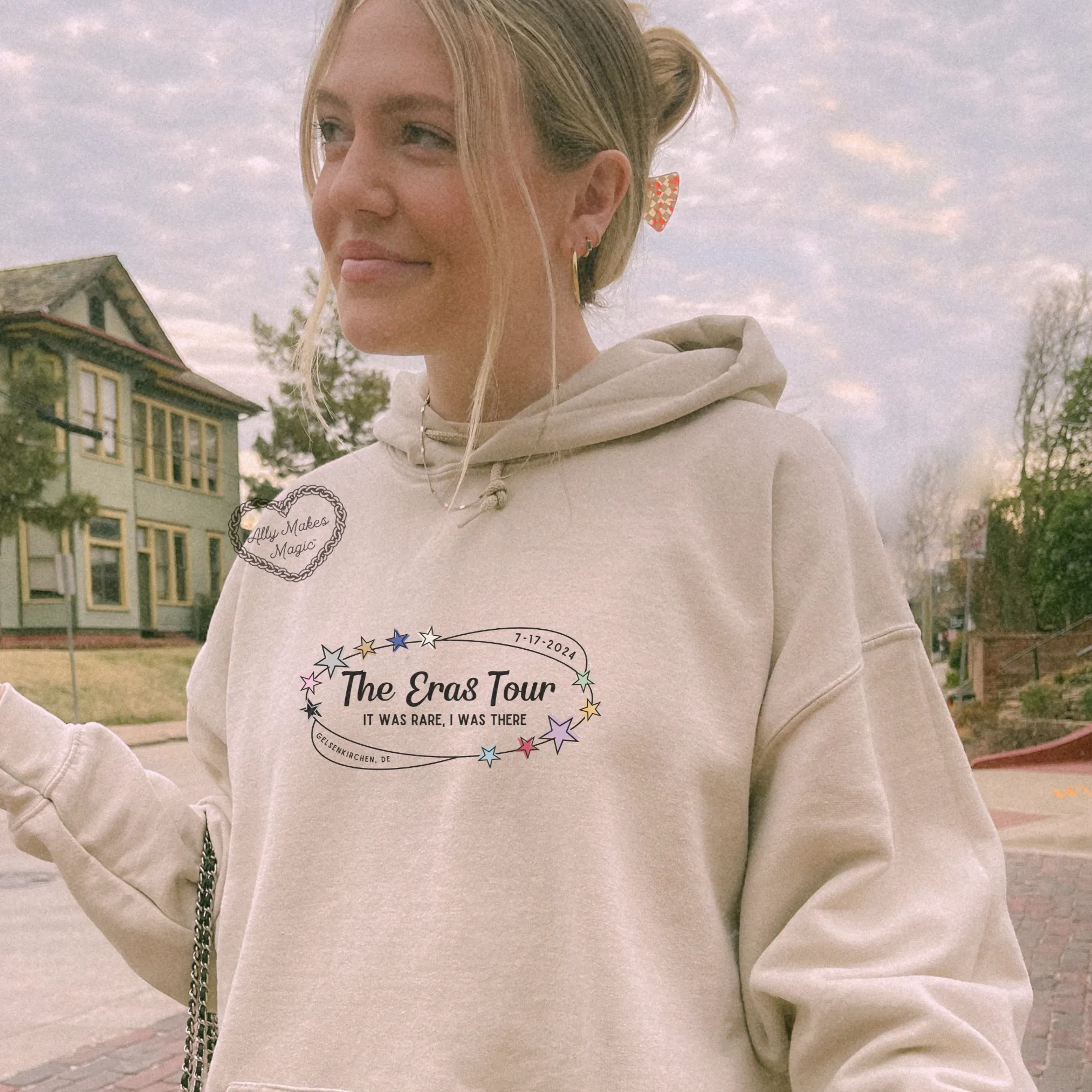 gelsenkirchen night 1 hoodie *custom* sold by Ally Makes Magic product image thumbnail 4