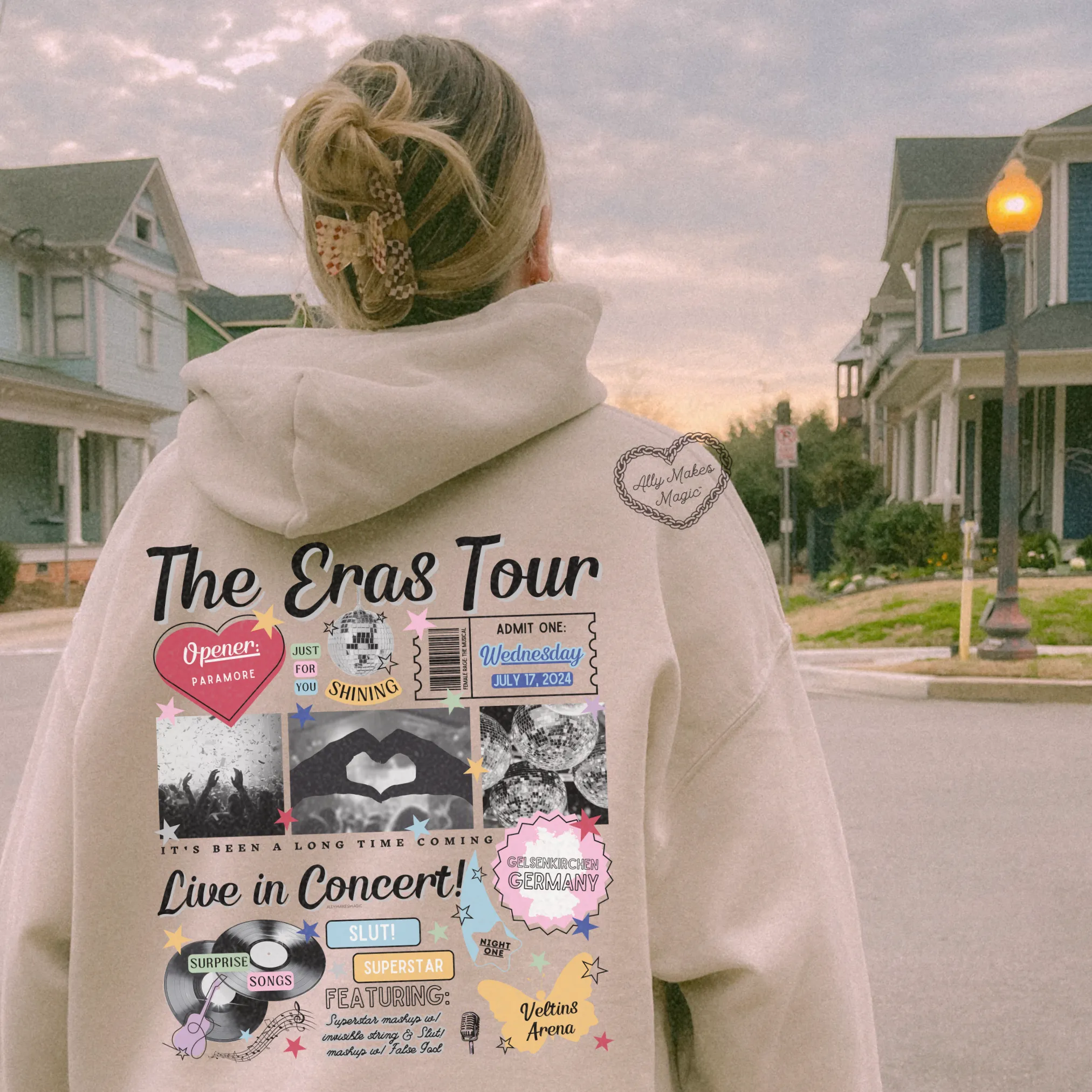 gelsenkirchen night 1 hoodie *custom* sold by Ally Makes Magic product image thumbnail 3