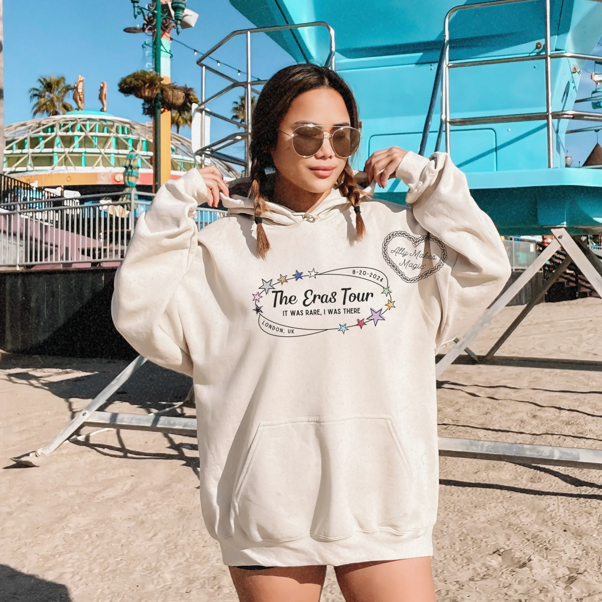 london night 8 hoodie *custom* sold by Ally Makes Magic product image thumbnail 4