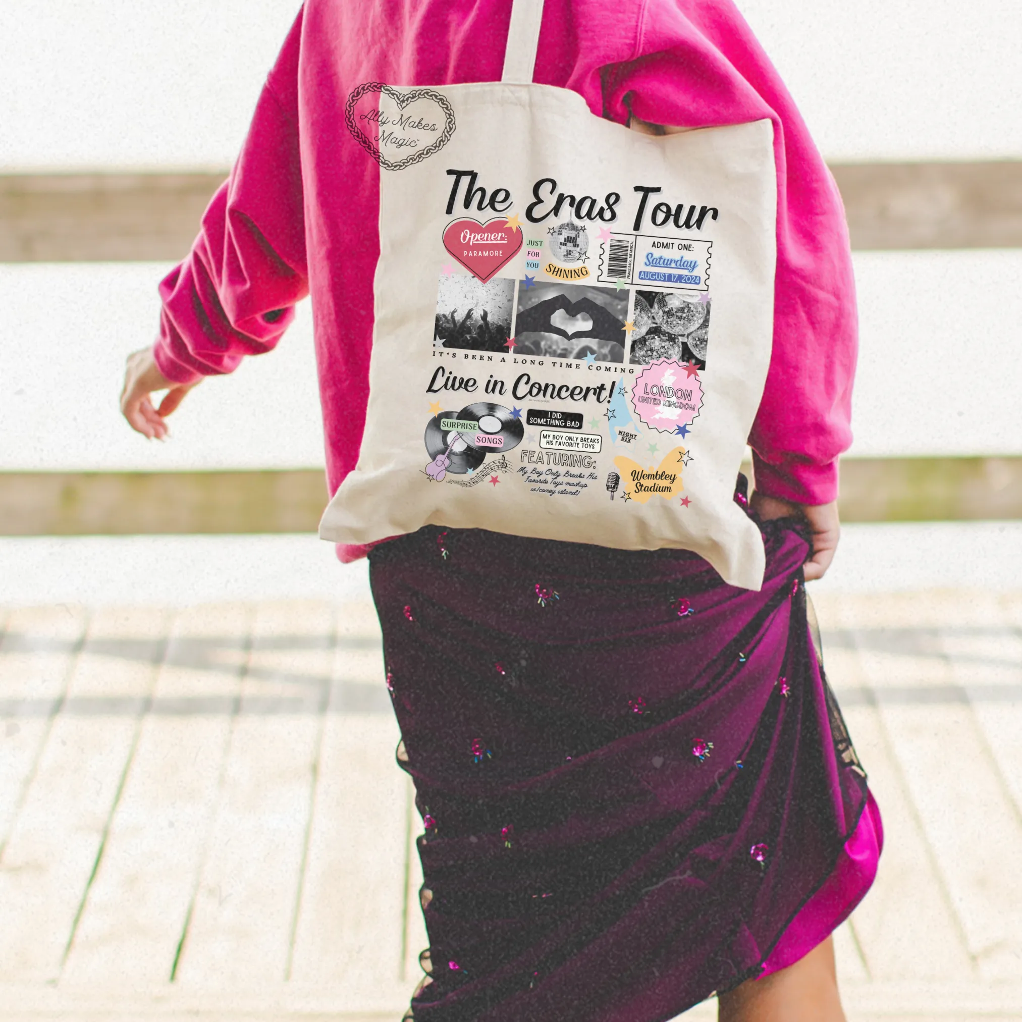 london night 6 tote bag *custom* sold by Ally Makes Magic product image thumbnail 3