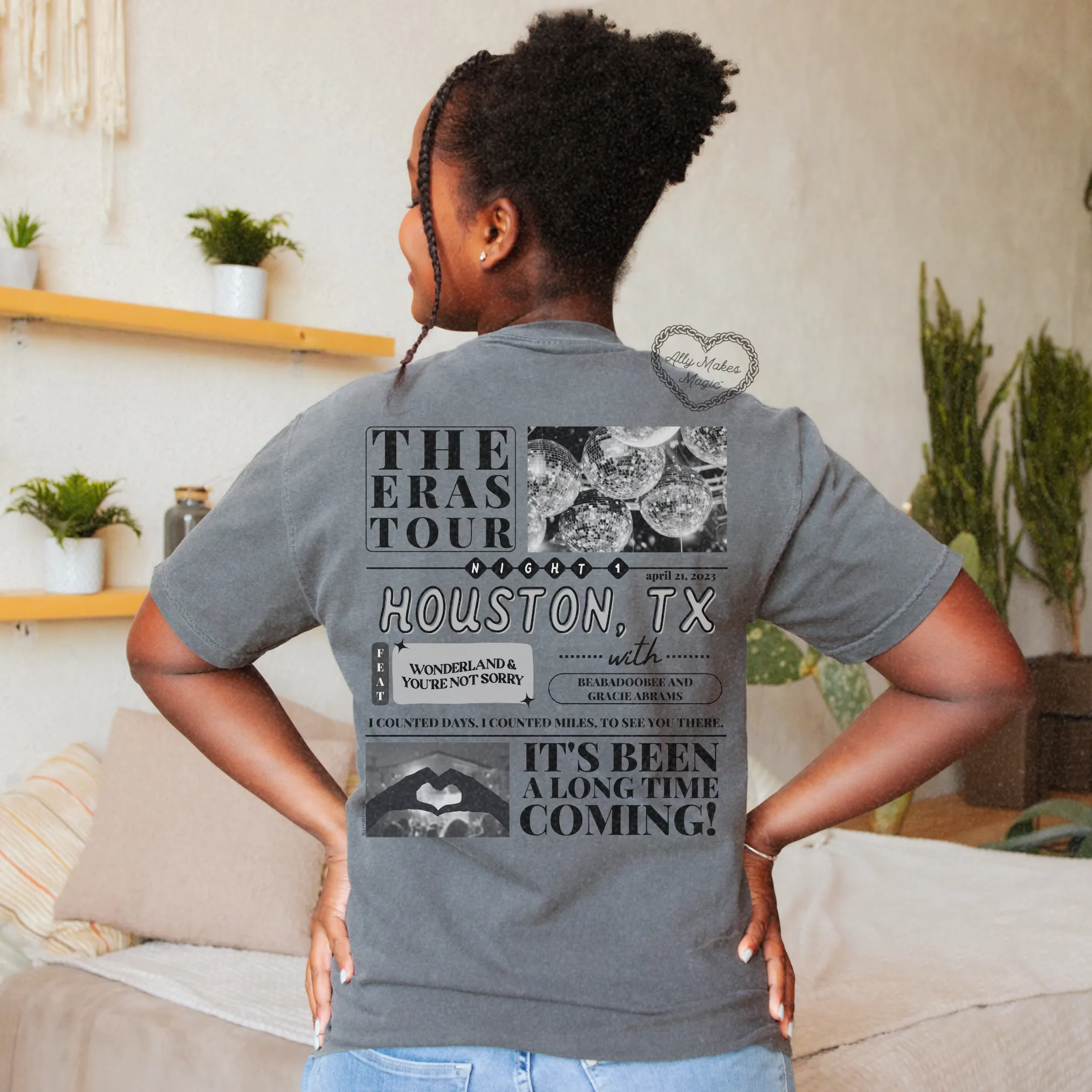 houston night 1 tee | comfort colors *custom* sold by Ally Makes Magic product image thumbnail 3