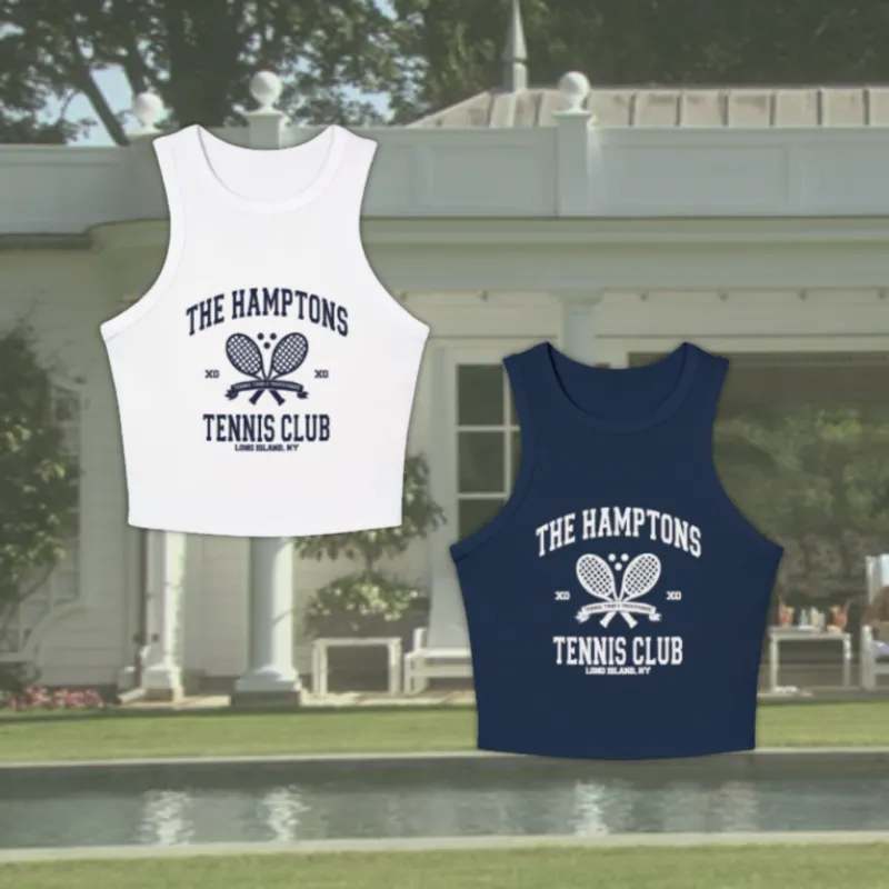 the hamptons tennis club racerback sold by Ally Makes Magic