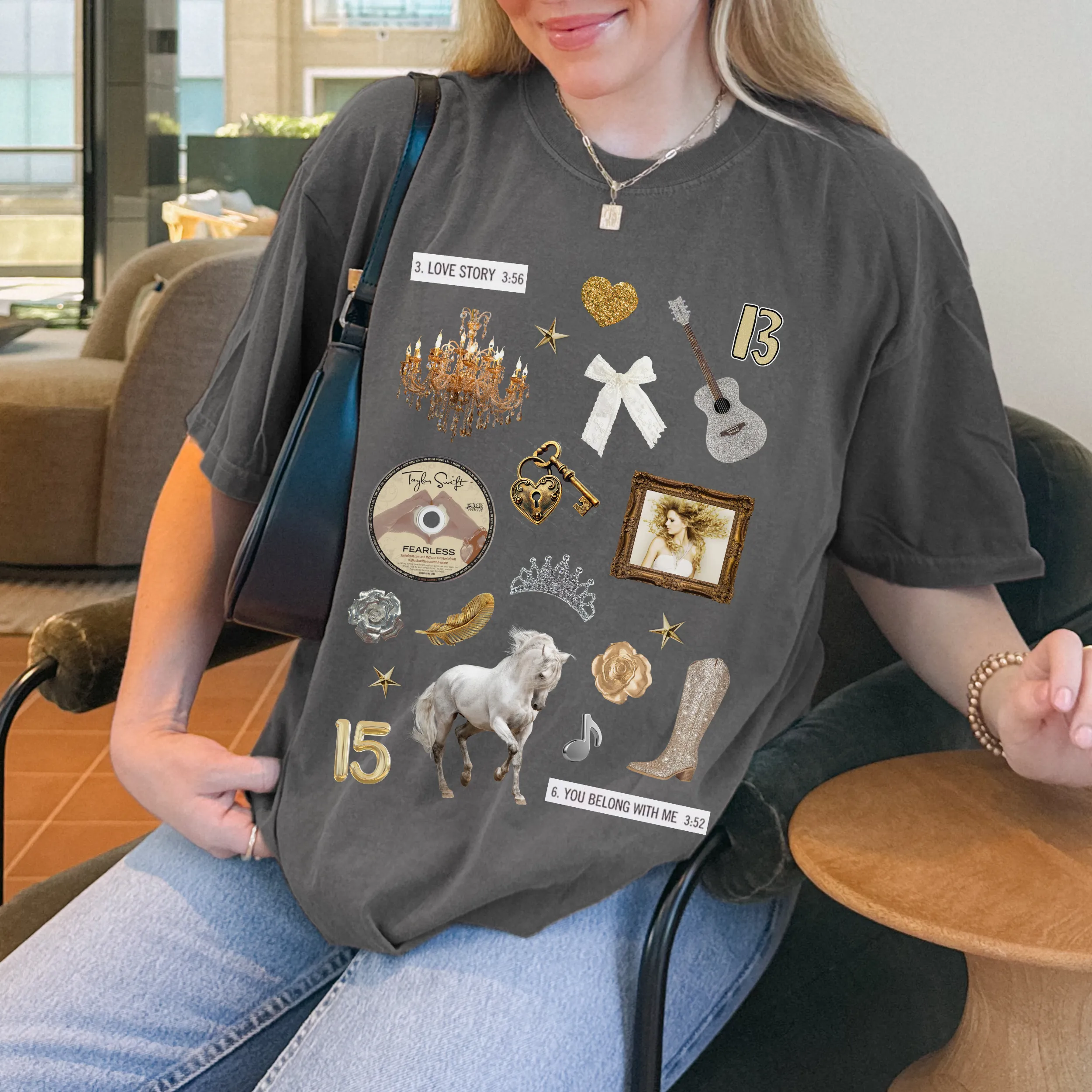 fearless collage tee sold by Ally Makes Magic product image thumbnail 3