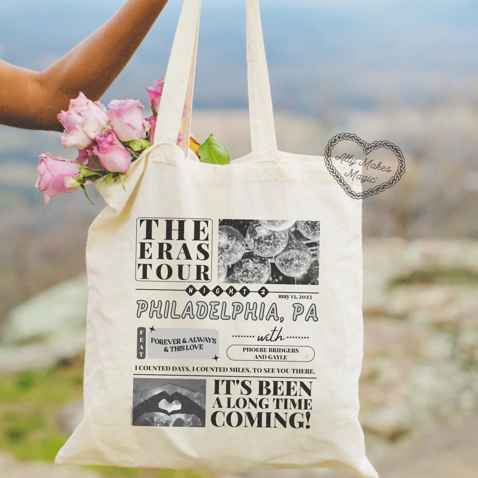 philadelphia night 2 tote bag *custom* sold by Ally Makes Magic product image thumbnail 3