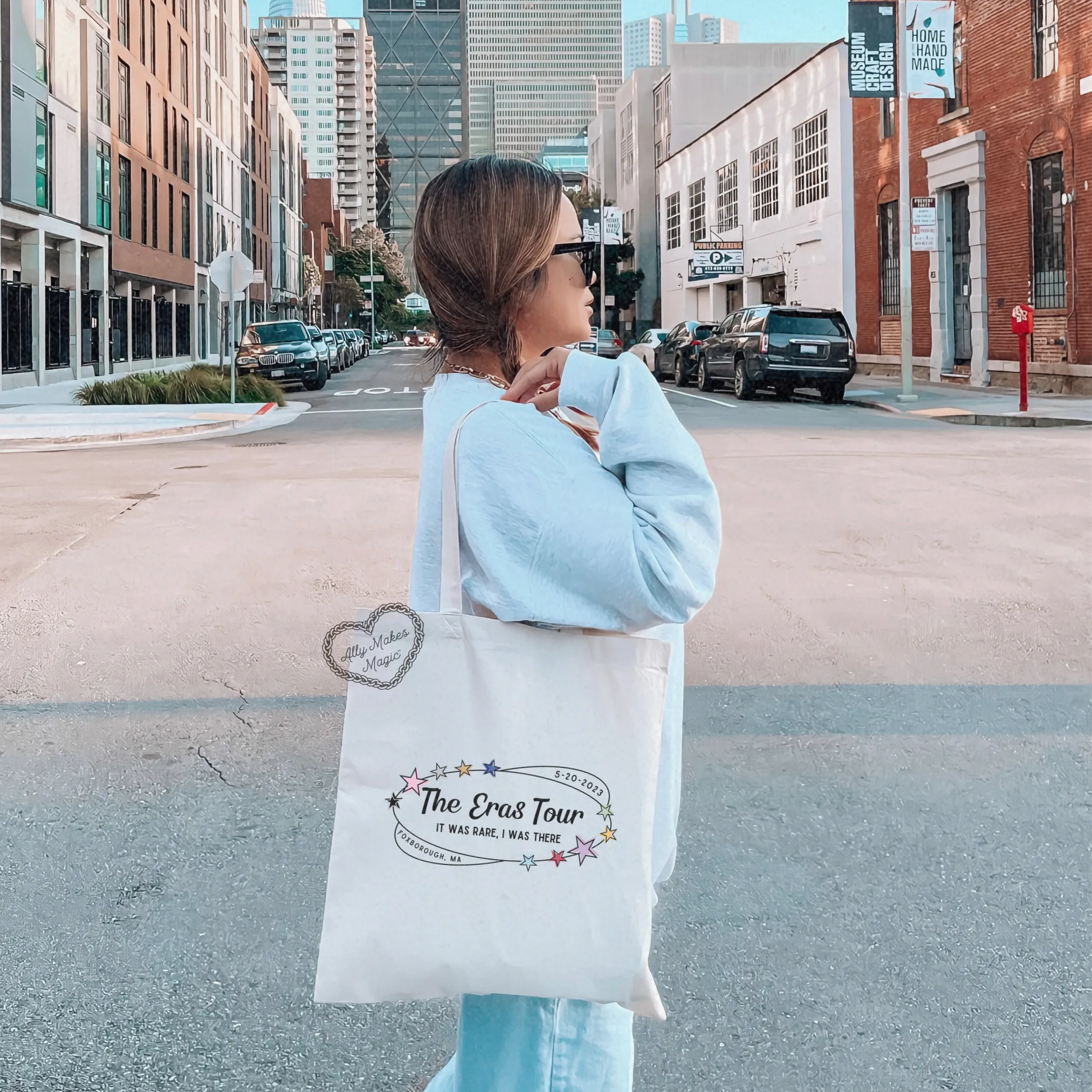 foxborough night 2 tote bag *custom* sold by Ally Makes Magic product image thumbnail 2