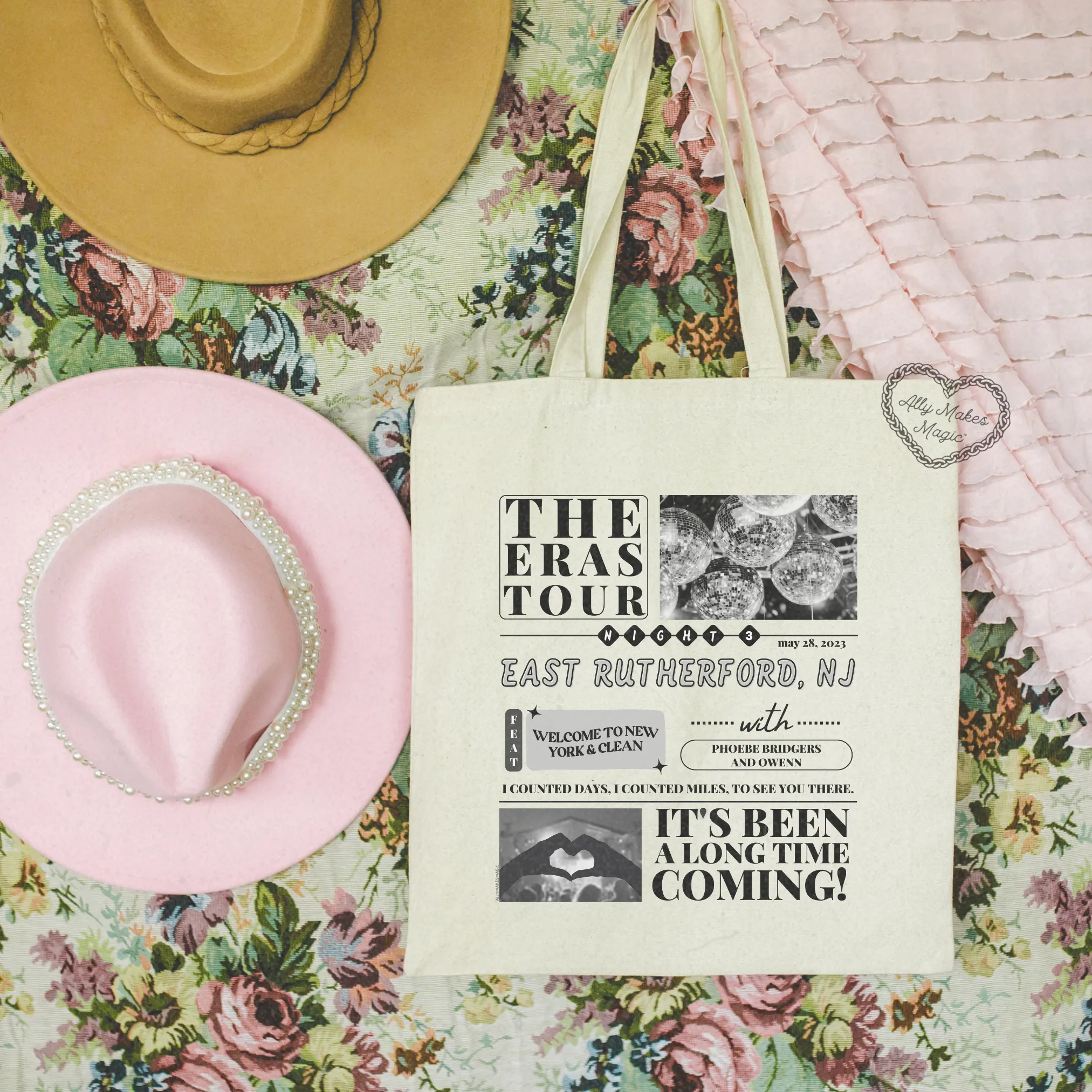 east rutherford night 3 tote bag *custom* sold by Ally Makes Magic product image thumbnail 3