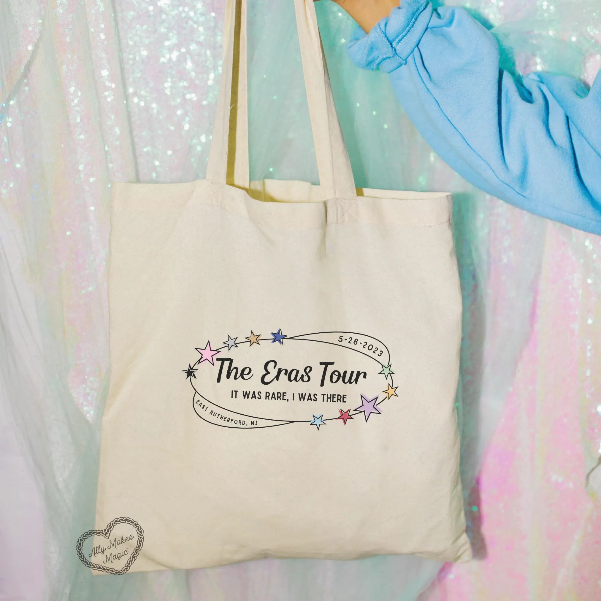 east rutherford night 3 tote bag *custom* sold by Ally Makes Magic product image thumbnail 2