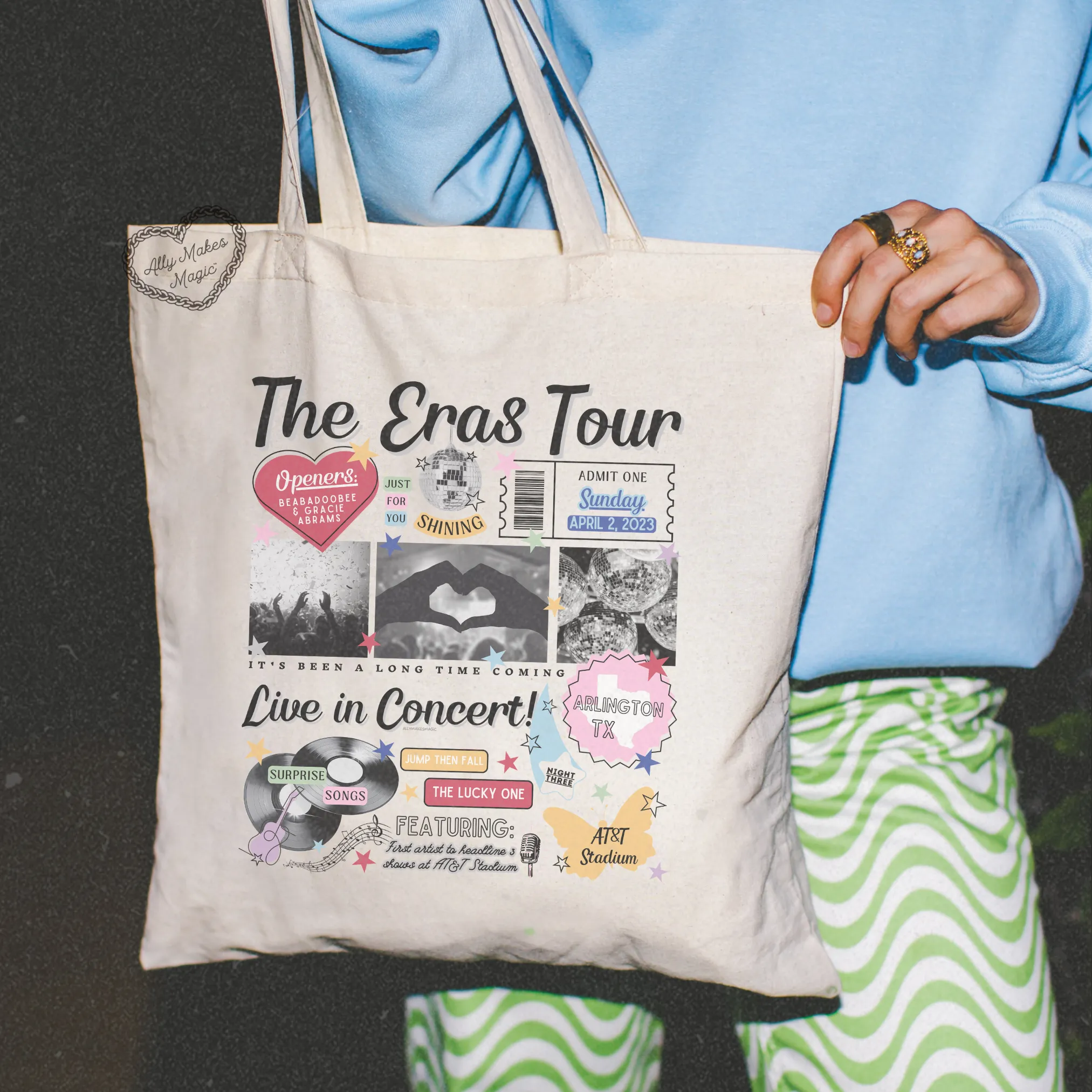 arlington night 3 tote bag *custom* sold by Ally Makes Magic