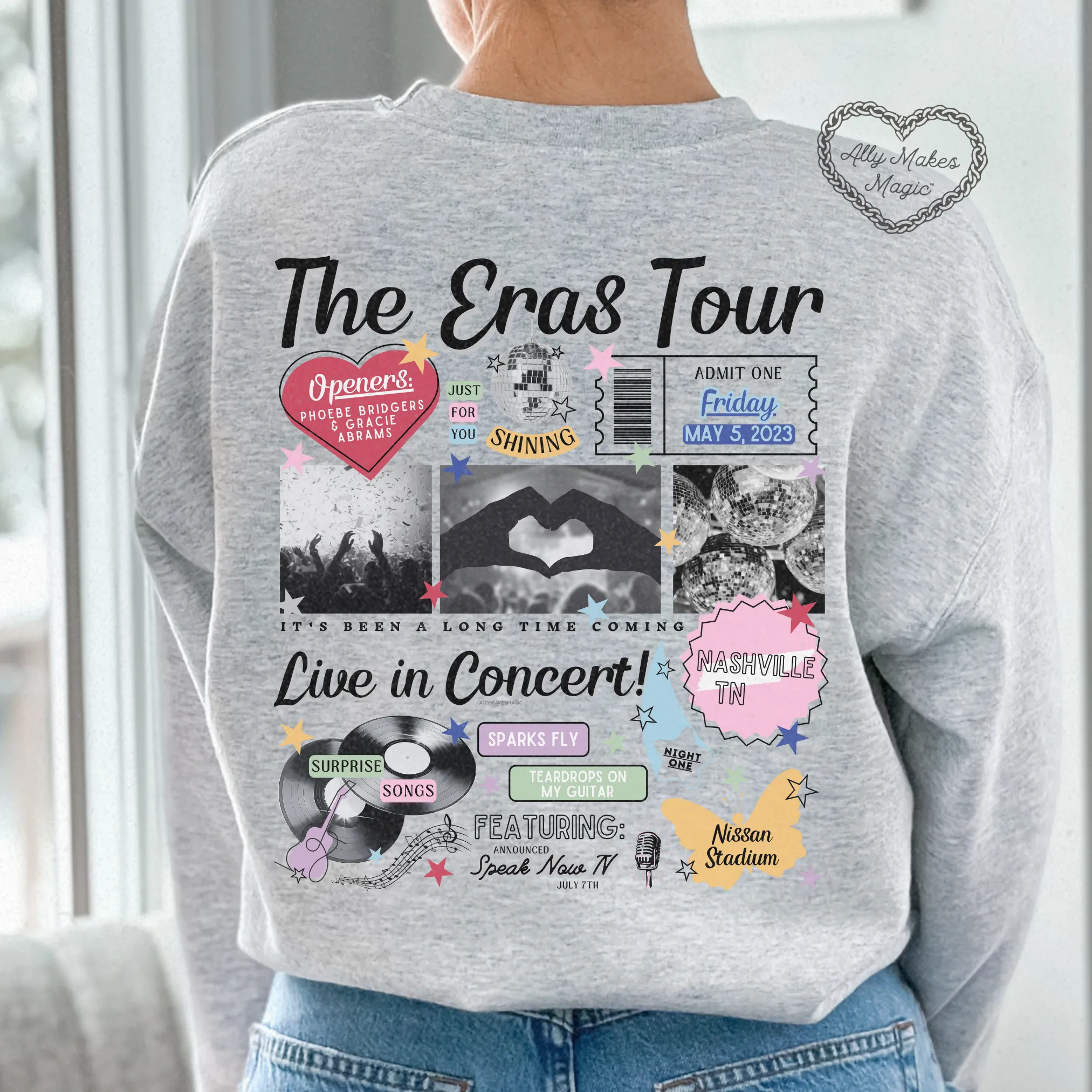 nashville night 1 sweater | gildan *custom* sold by Ally Makes Magic