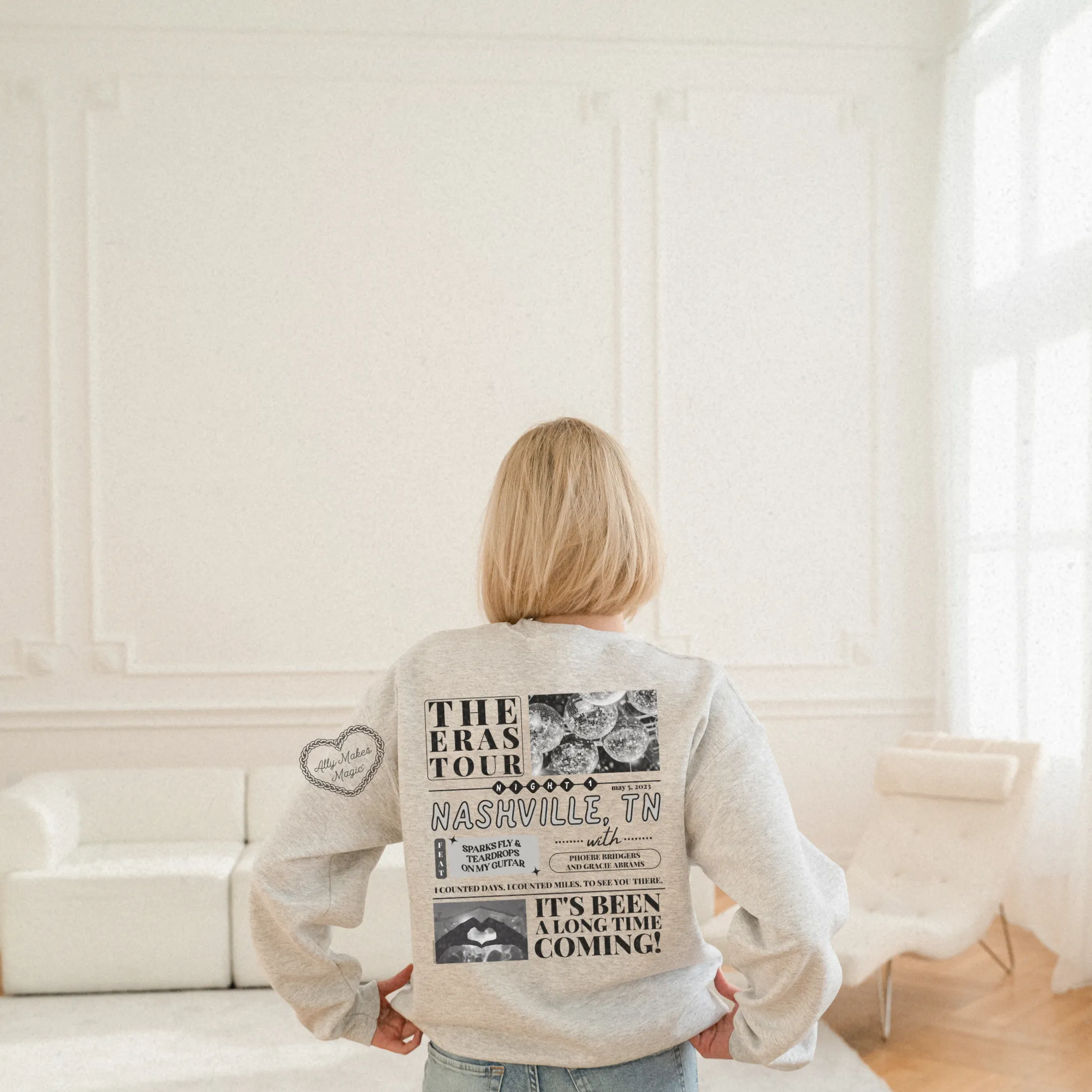 nashville night 1 sweater | gildan *custom* sold by Ally Makes Magic product image thumbnail 3