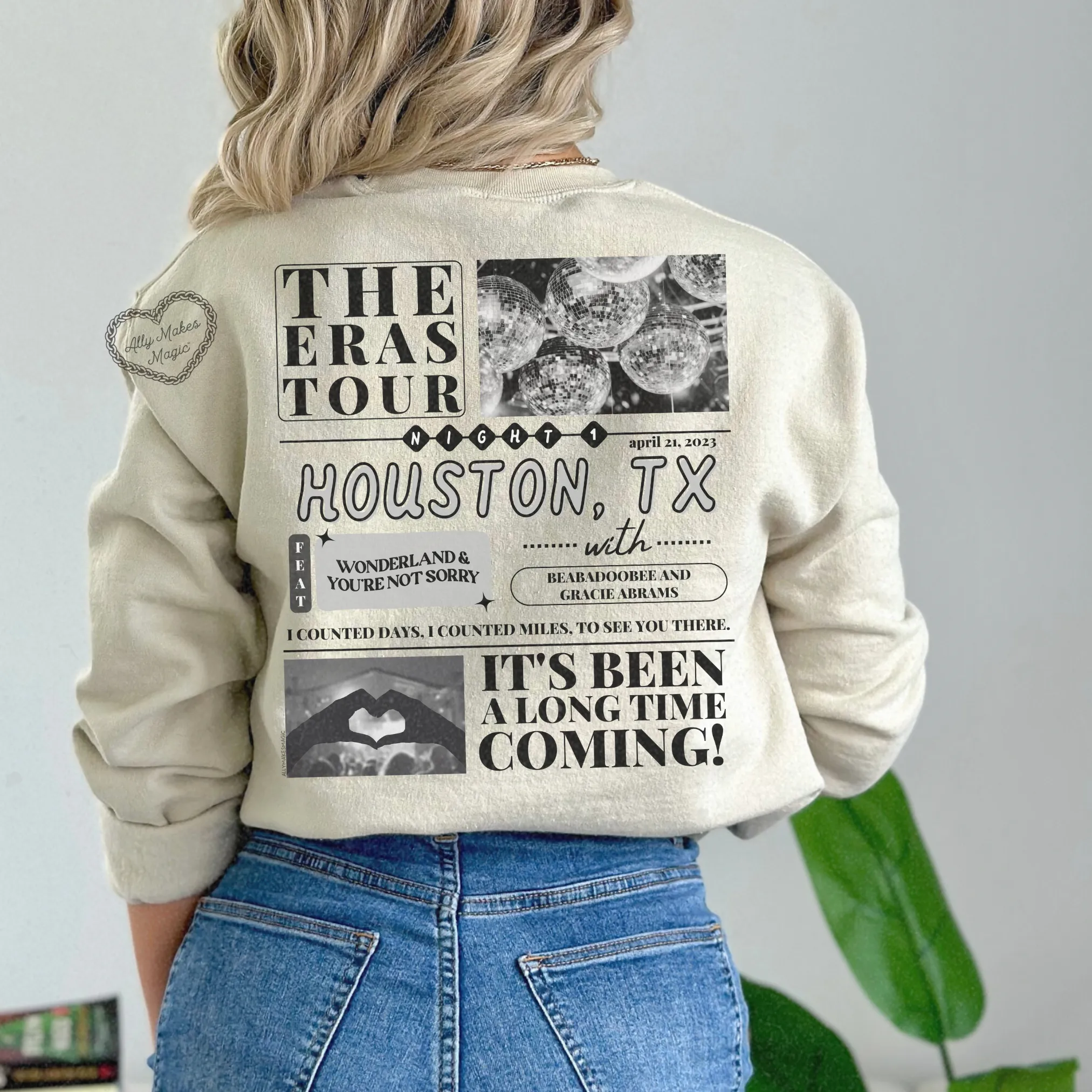 houston night 1 sweater | gildan *custom* sold by Ally Makes Magic product image thumbnail 3