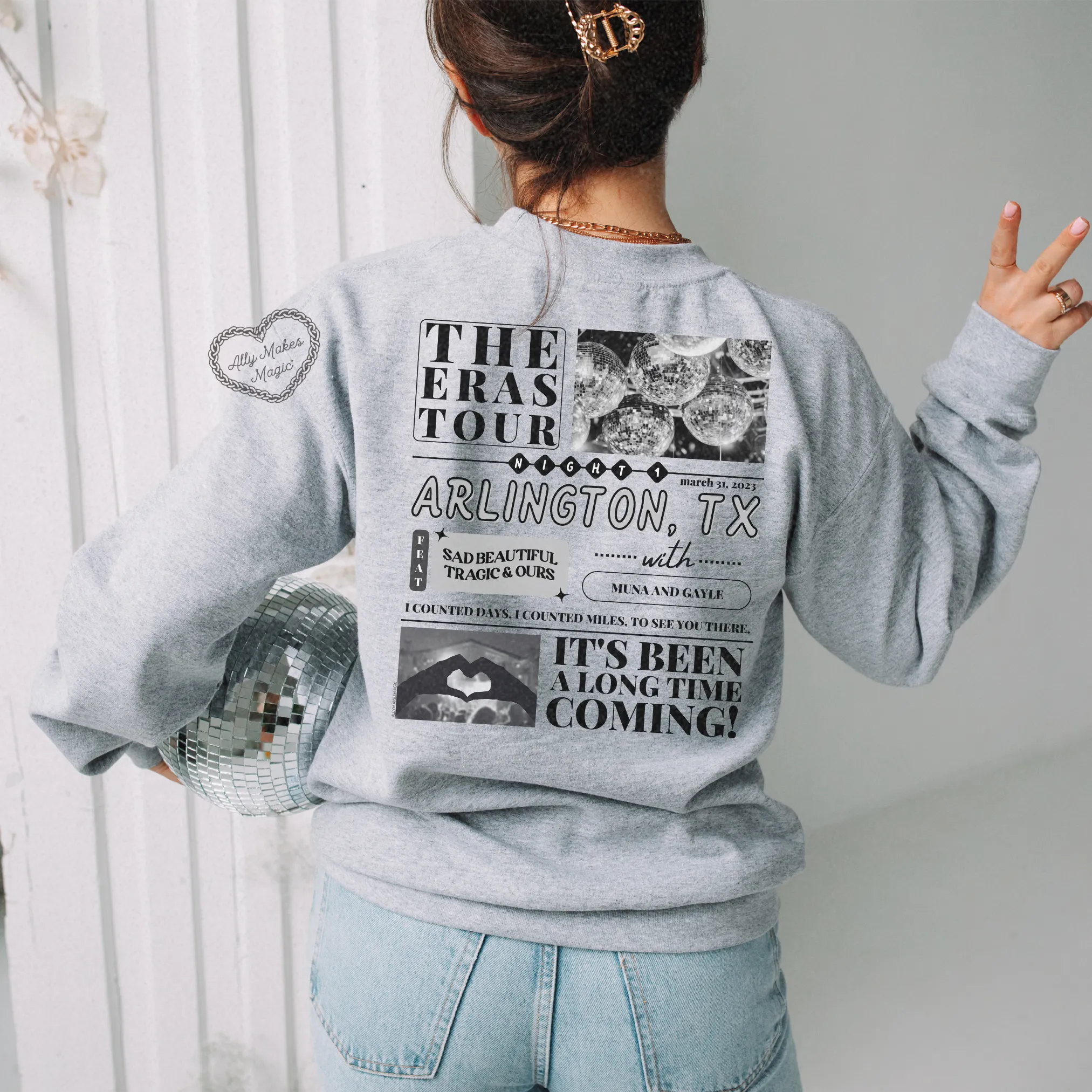 arlington night 1 sweater | gildan *custom* sold by Ally Makes Magic product image thumbnail 3