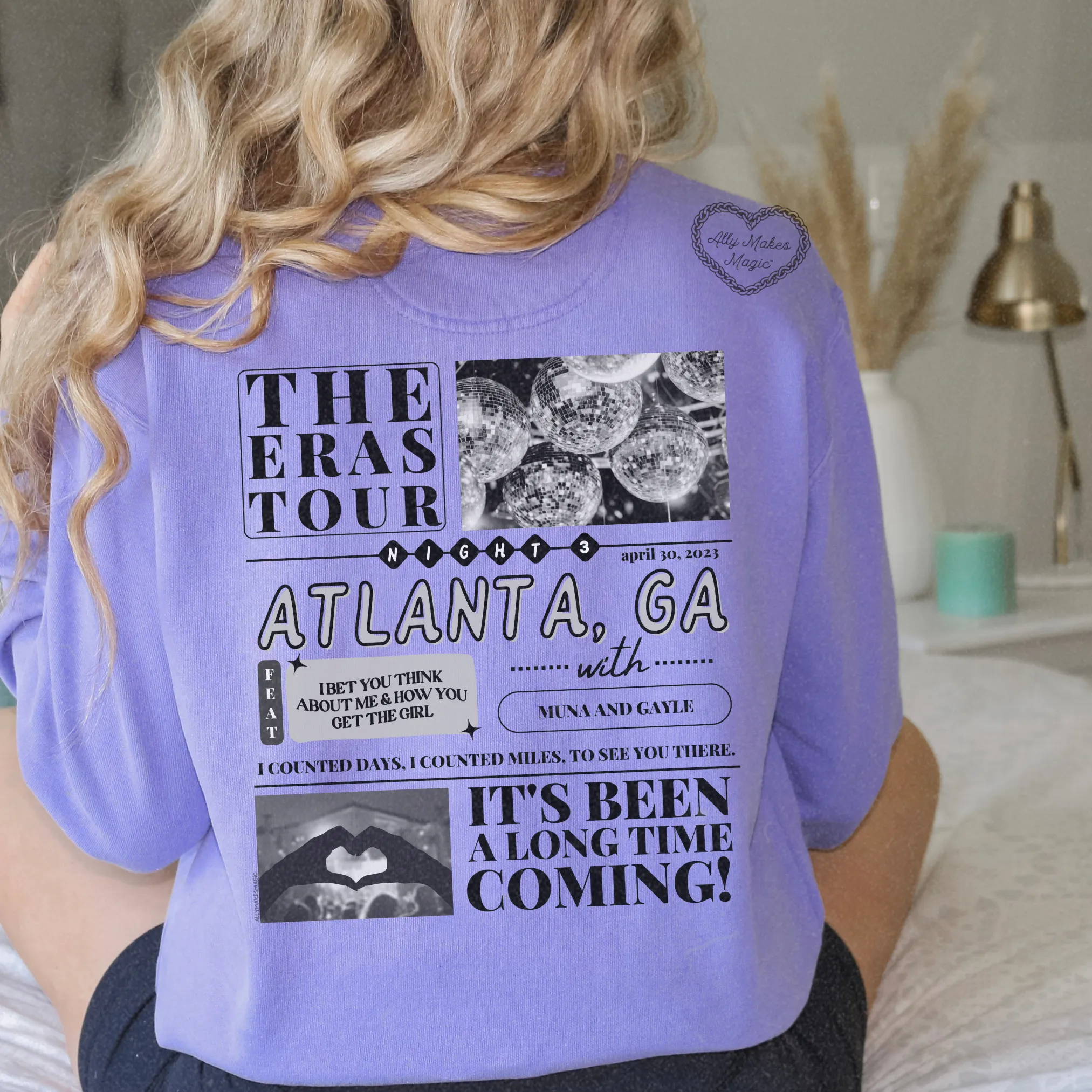 atlanta night 3 pullover | comfort colors *custom* sold by Ally Makes Magic product image thumbnail 3