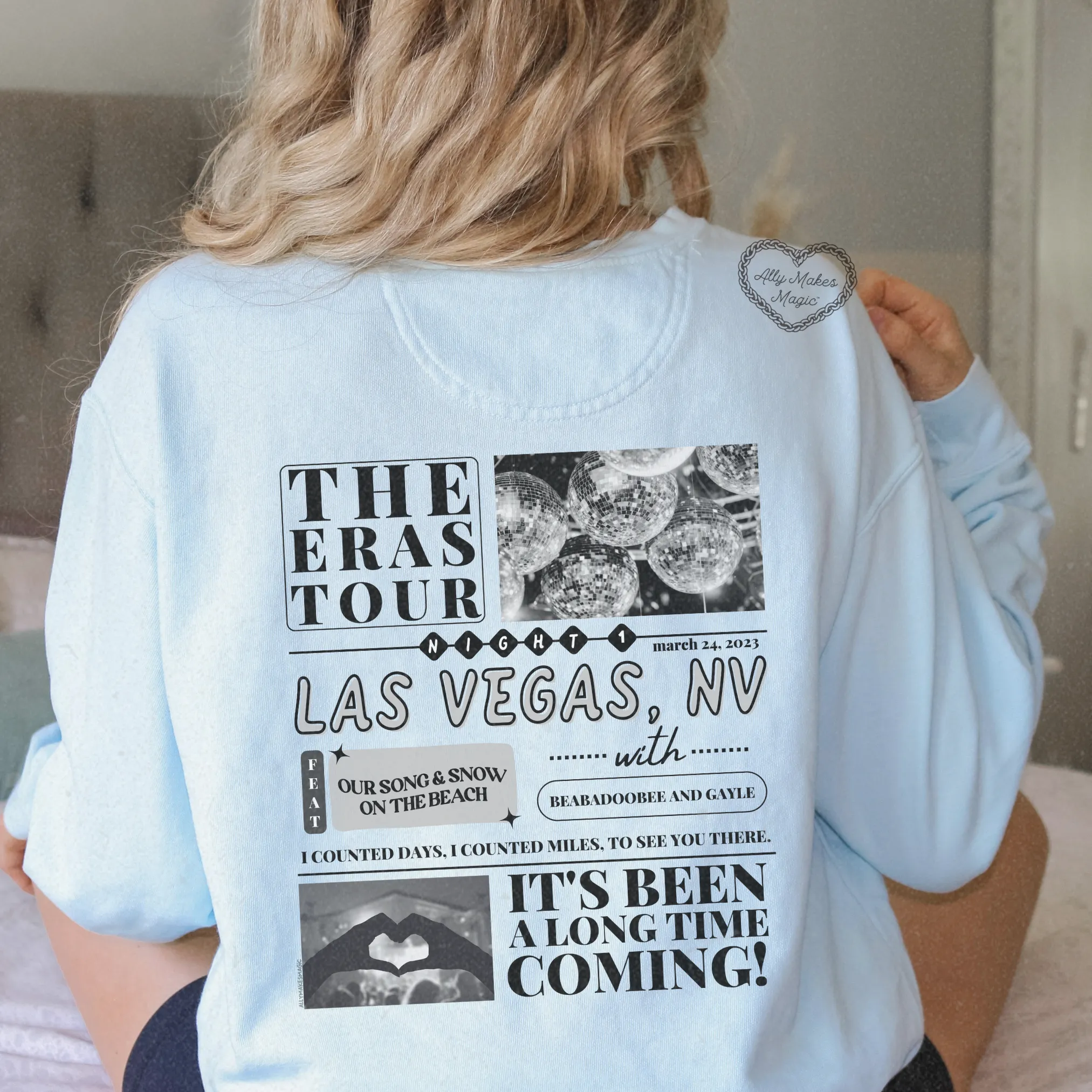 las vegas night 1 pullover | comfort colors *custom* sold by Ally Makes Magic product image thumbnail 3