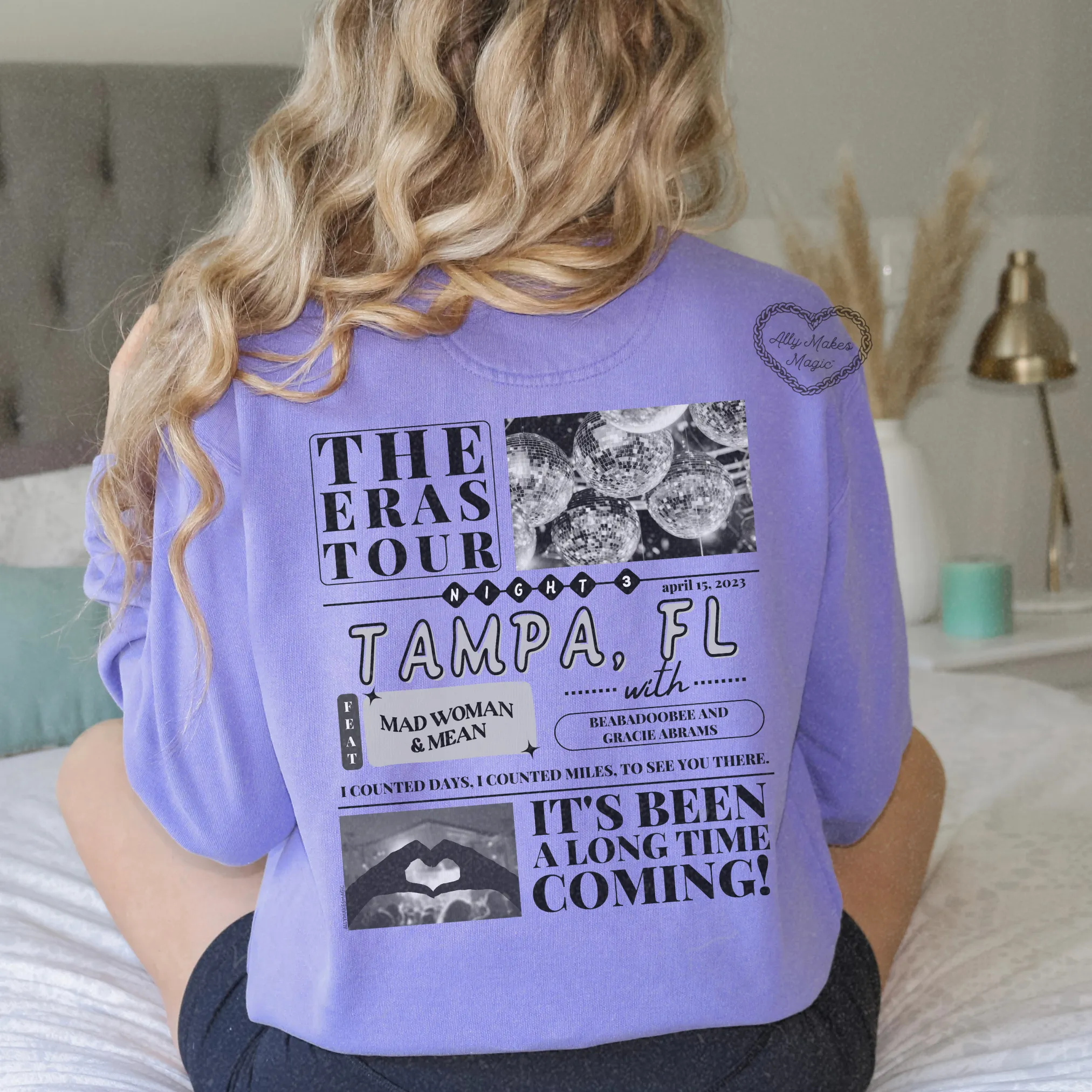 tampa night 3 pullover | comfort colors *custom* sold by Ally Makes Magic product image thumbnail 3