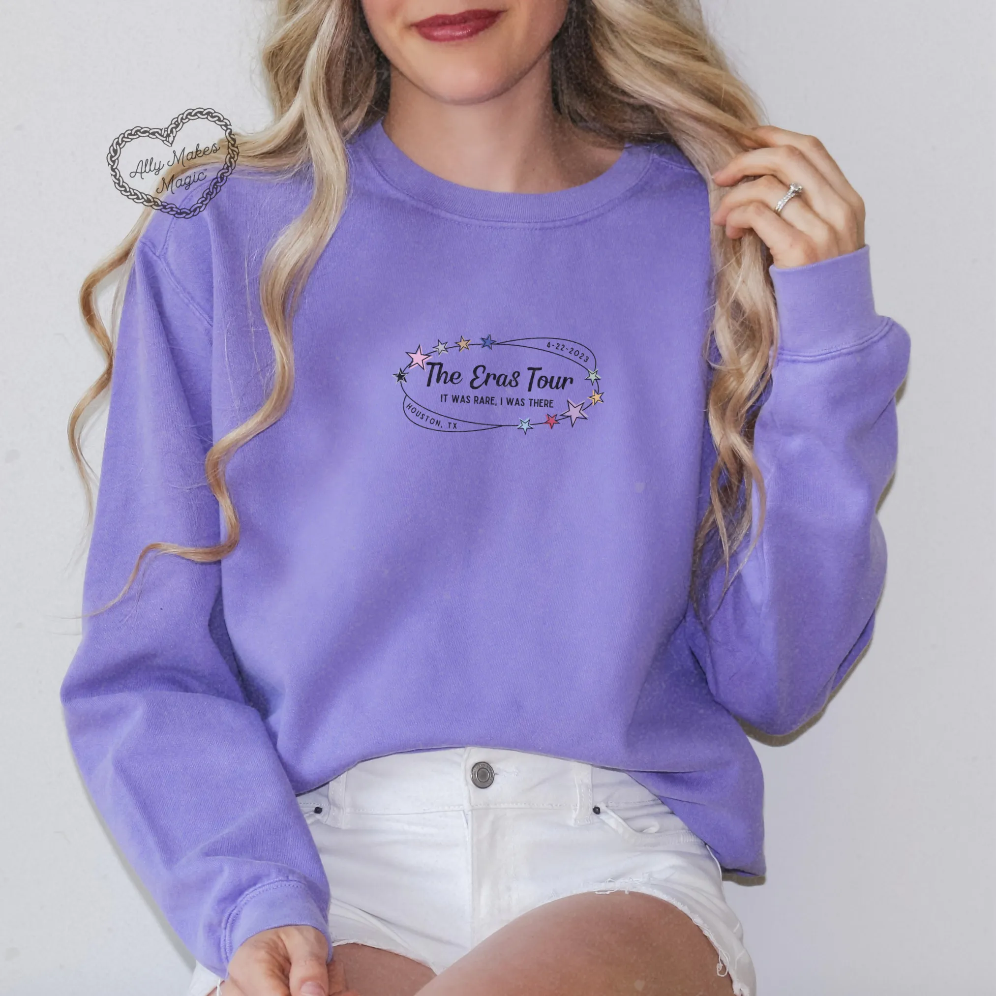 houston night 2 pullover | comfort colors *custom* sold by Ally Makes Magic product image thumbnail 2